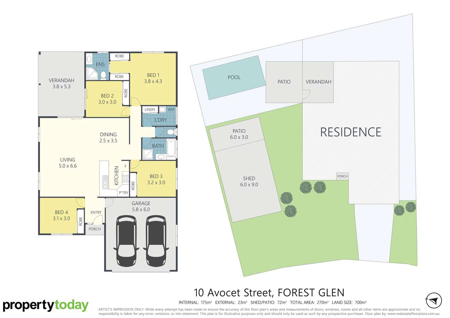 Floorplan of Homely house listing, 10 Avocet Street, Forest Glen QLD 4556