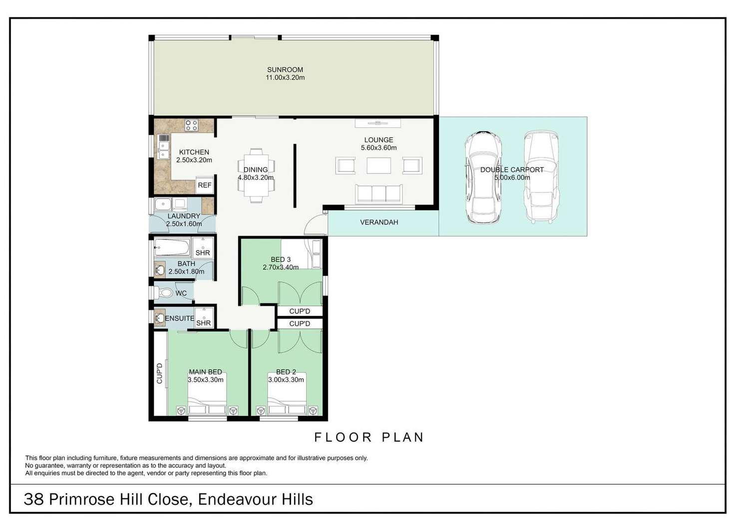 Floorplan of Homely house listing, 38 Primrose Hill Close, Endeavour Hills VIC 3802