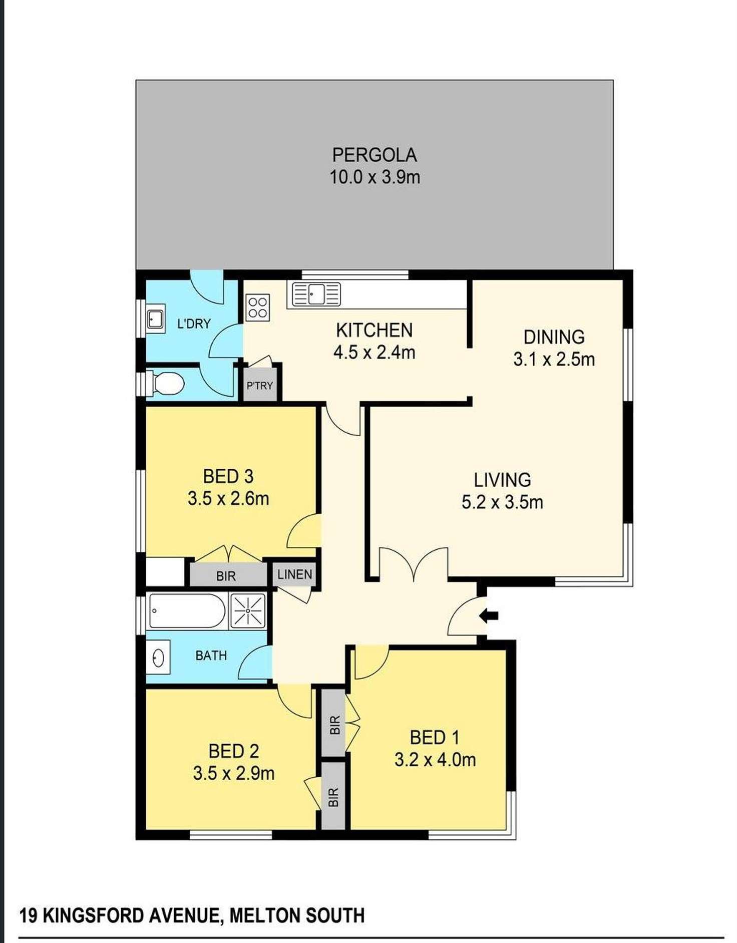 Floorplan of Homely house listing, 19 Kingsford Avenue, Melton South VIC 3338