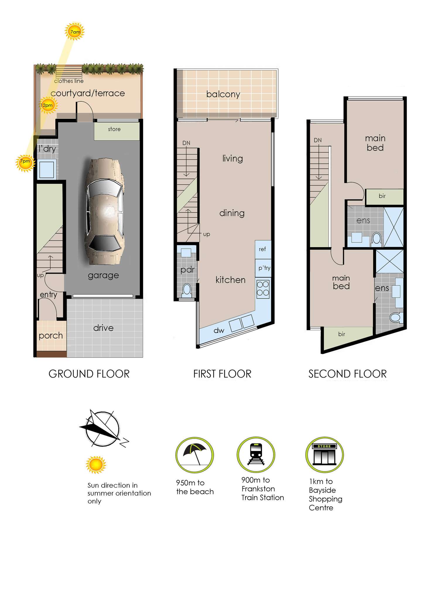 Floorplan of Homely townhouse listing, 4/36 Merewether Avenue, Frankston VIC 3199