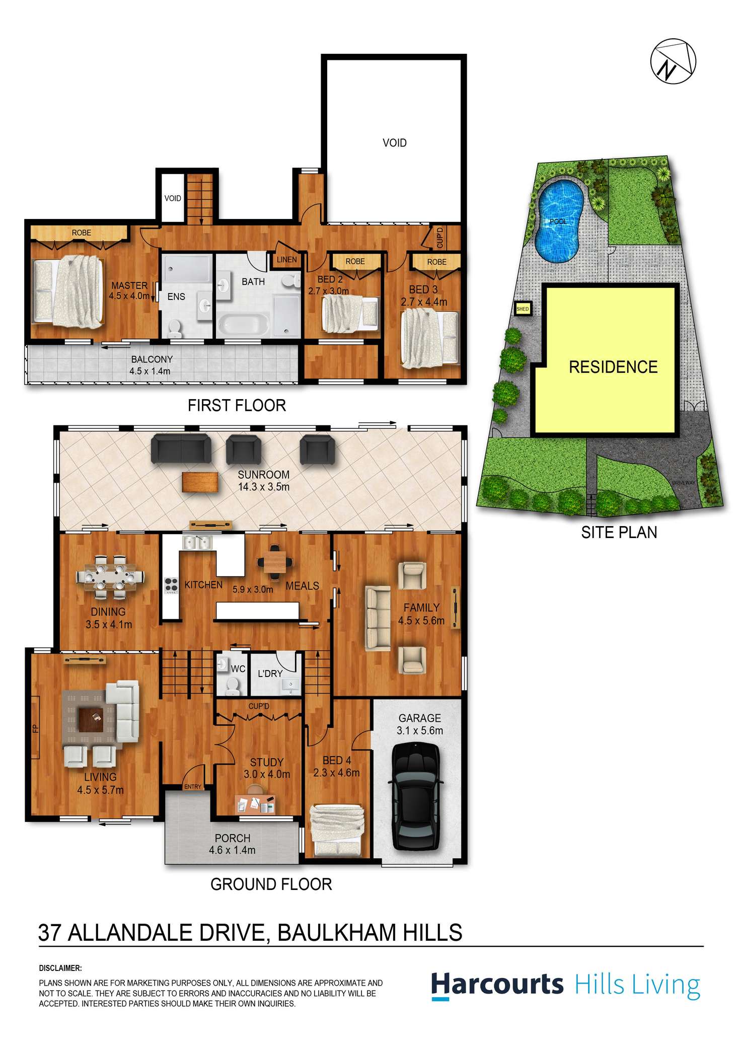 Floorplan of Homely house listing, 37 Allandale Drive, Baulkham Hills NSW 2153