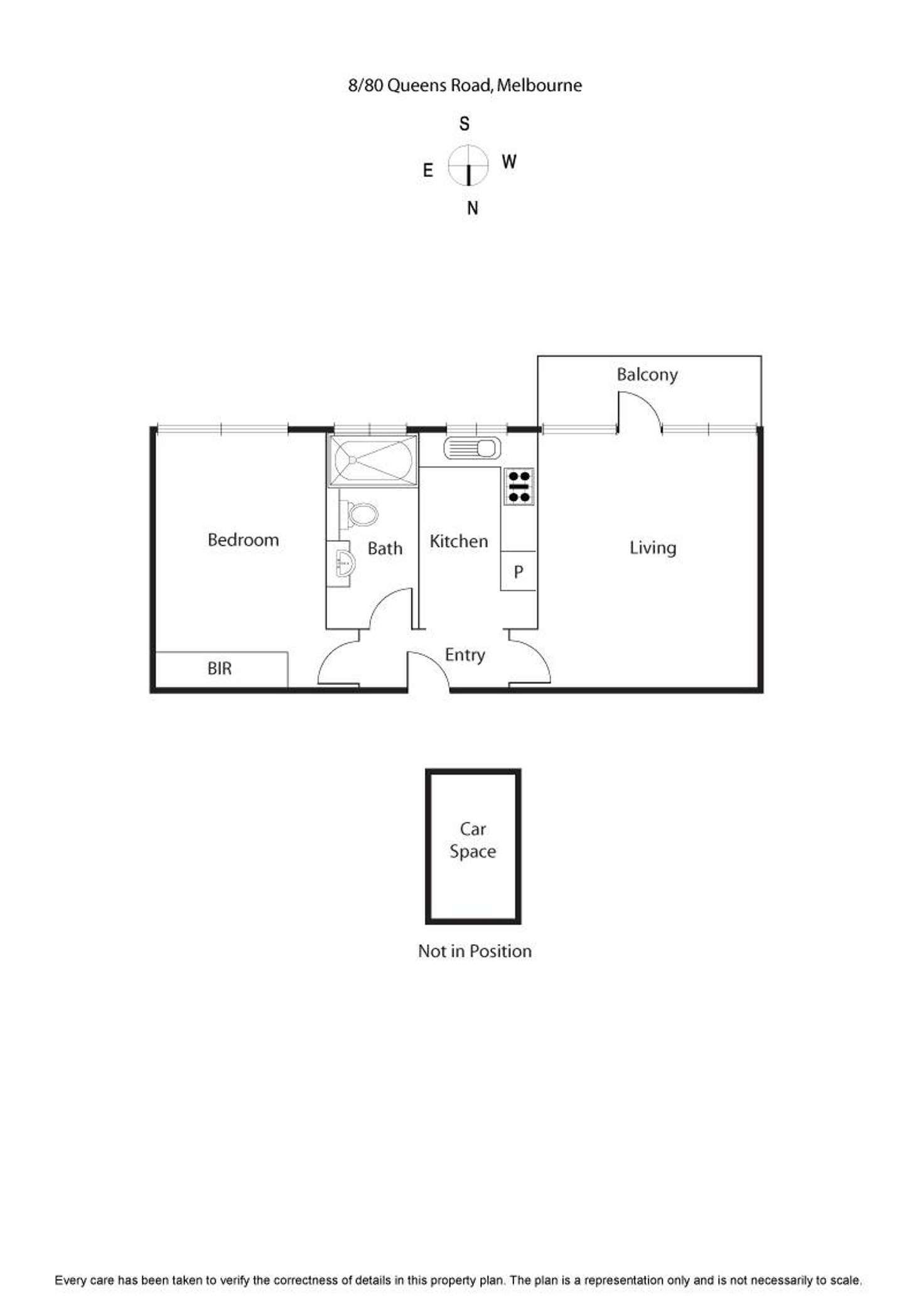 Floorplan of Homely apartment listing, 8/80 Queens Road, Melbourne VIC 3004