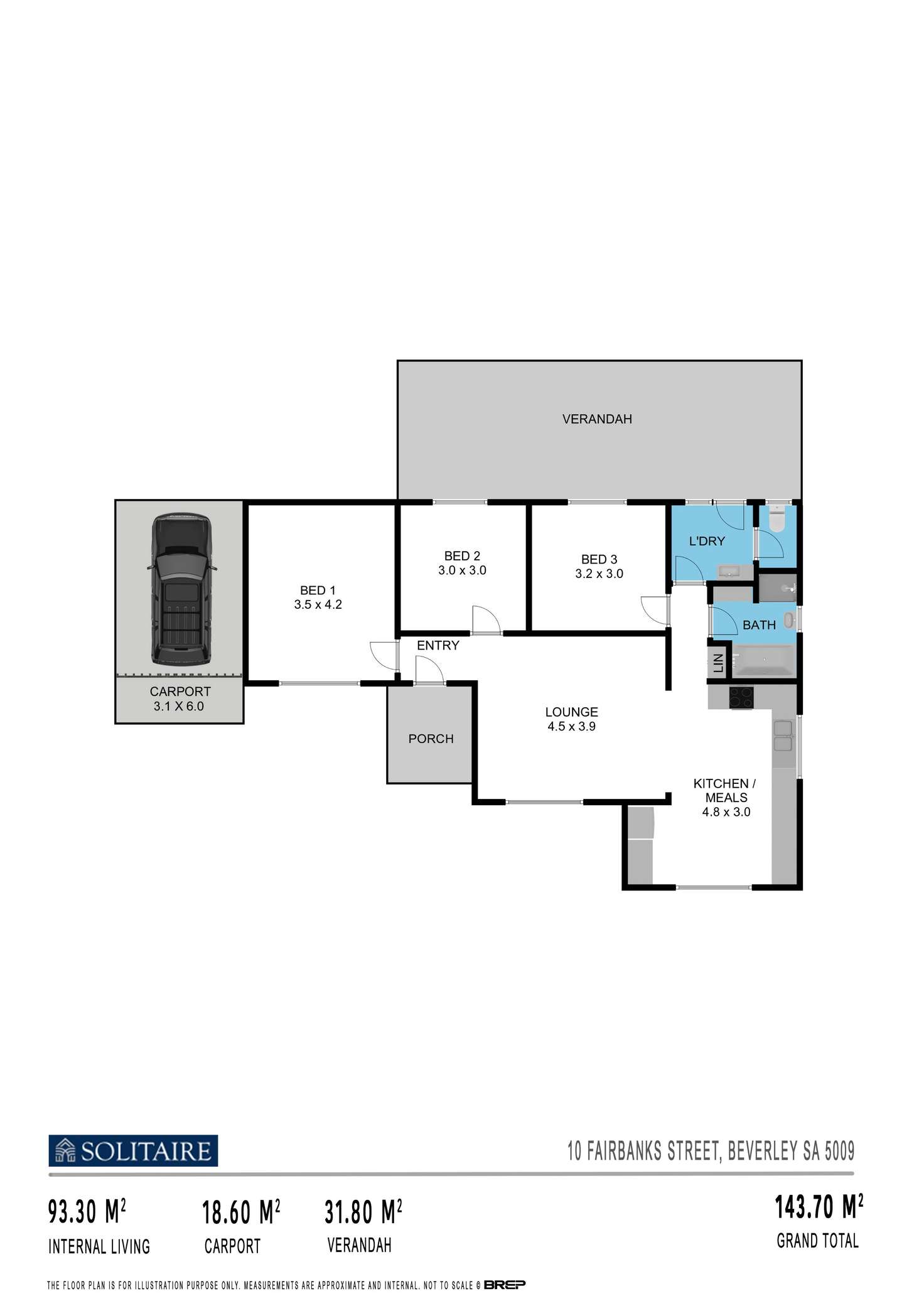Floorplan of Homely house listing, 10 Fairbanks Street, Beverley SA 5009