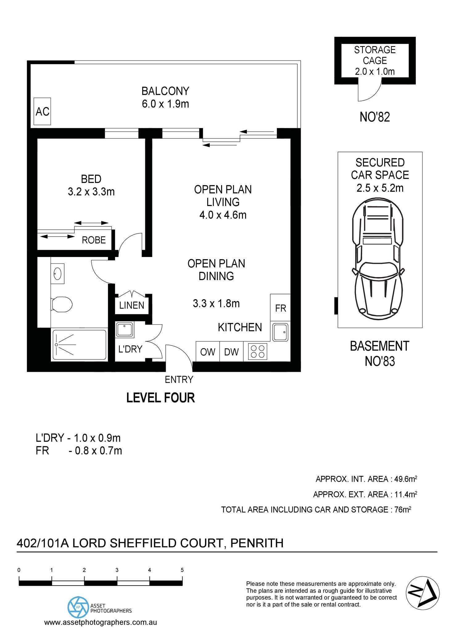 Floorplan of Homely apartment listing, 402/101A Lord Sheffield Circuit, Penrith NSW 2750