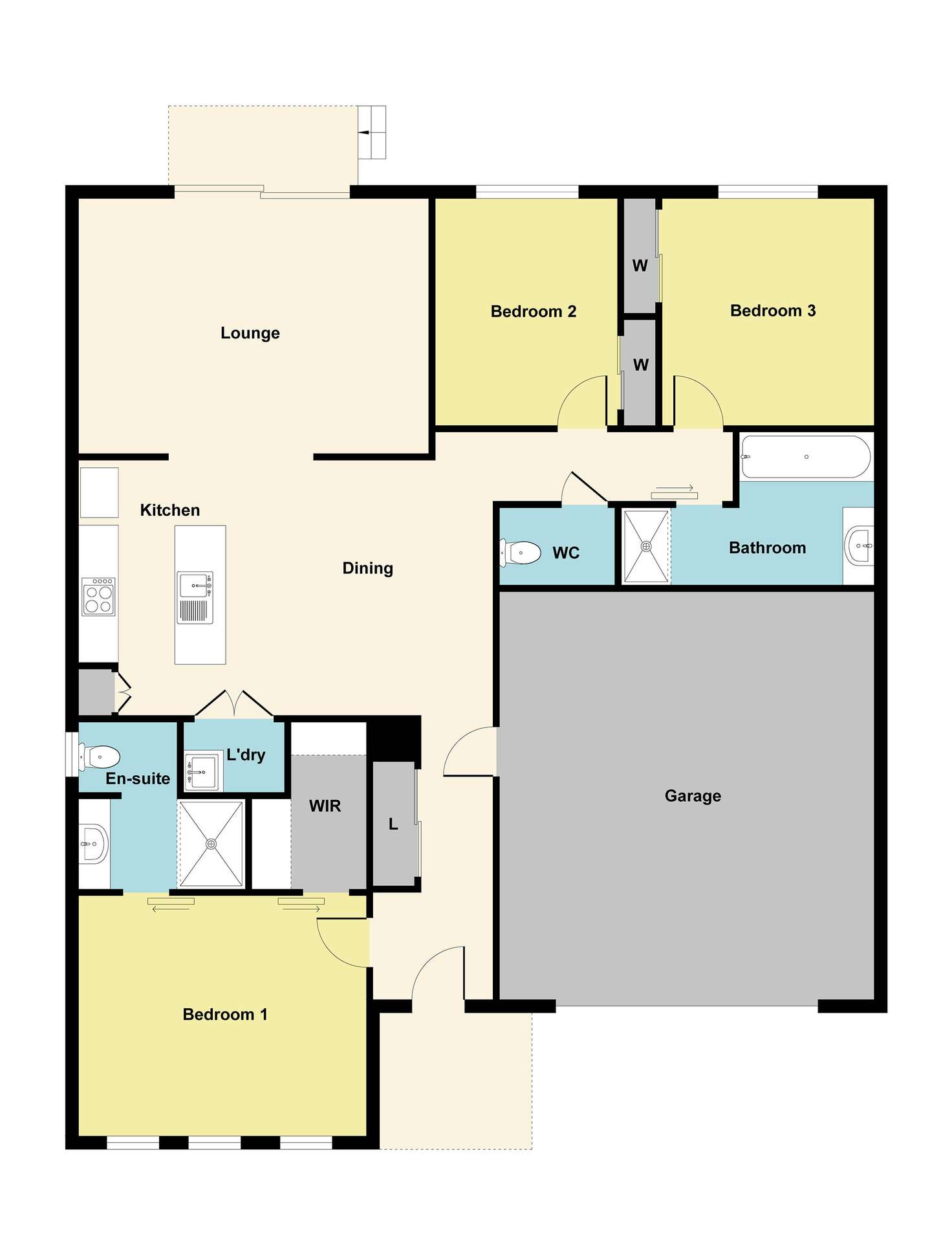 Floorplan of Homely unit listing, 3/1826 Geelong Road, Mount Helen VIC 3350