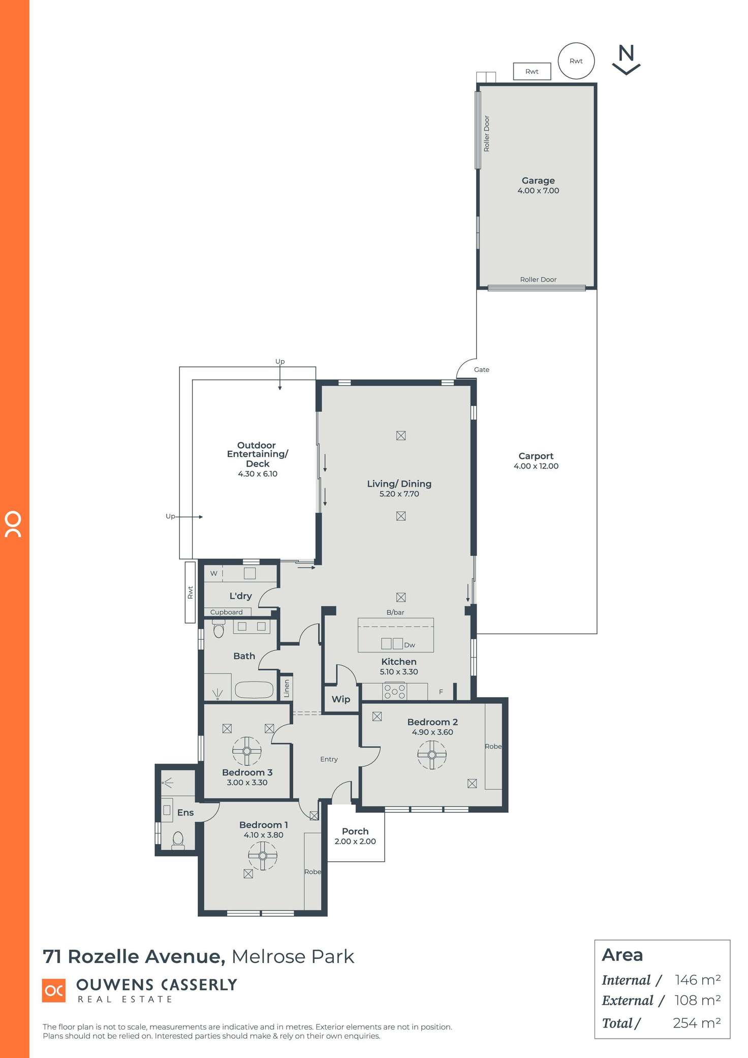 Floorplan of Homely house listing, 71 Rozelle Avenue, Melrose Park SA 5039