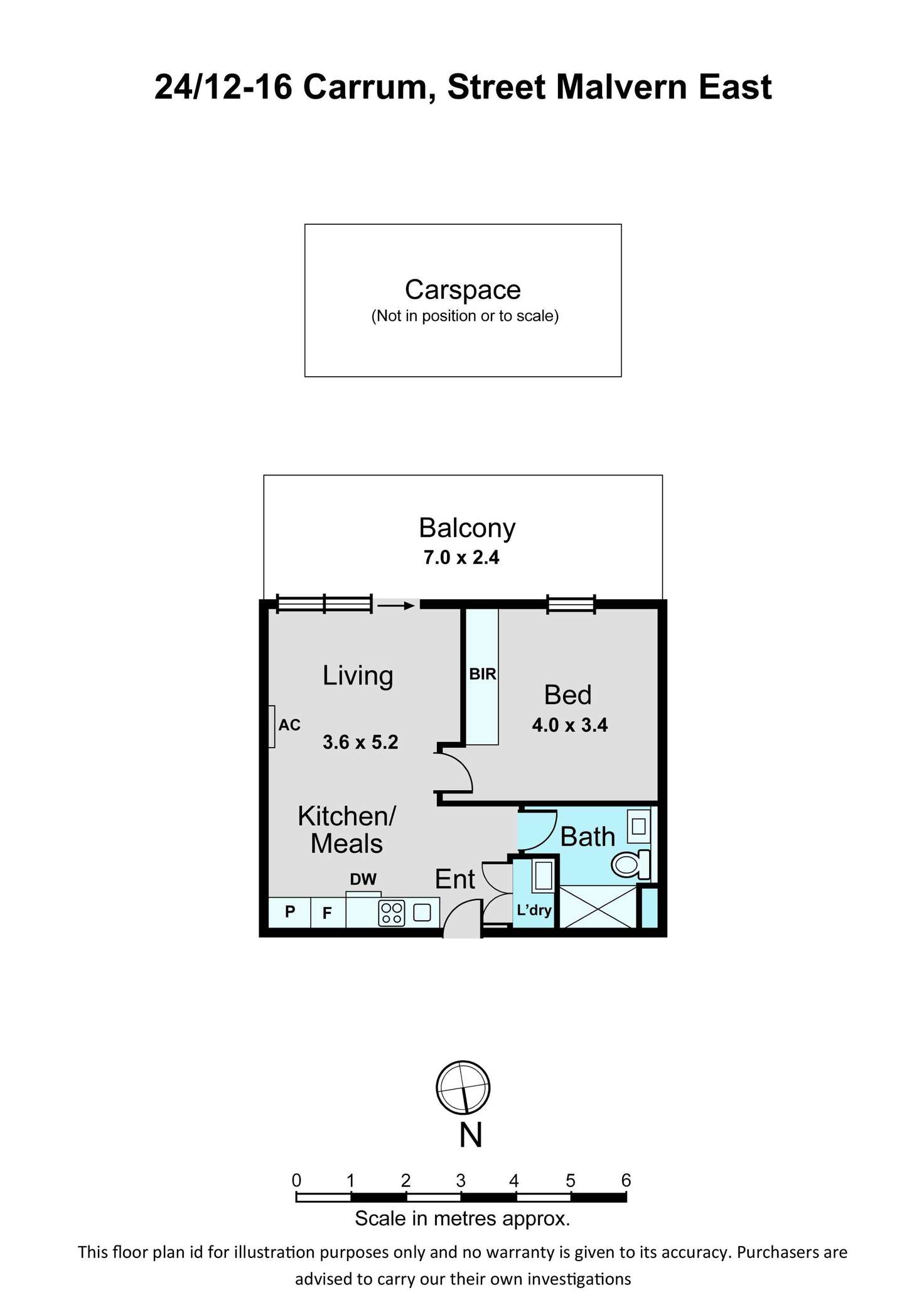 Floorplan of Homely unit listing, 24/12-16 Carrum Street, Malvern East VIC 3145