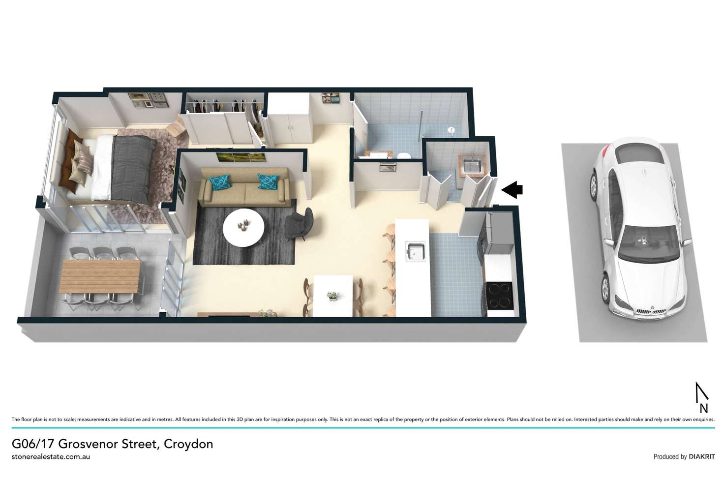 Floorplan of Homely apartment listing, G06/17 Grosvenor Street, Croydon NSW 2132