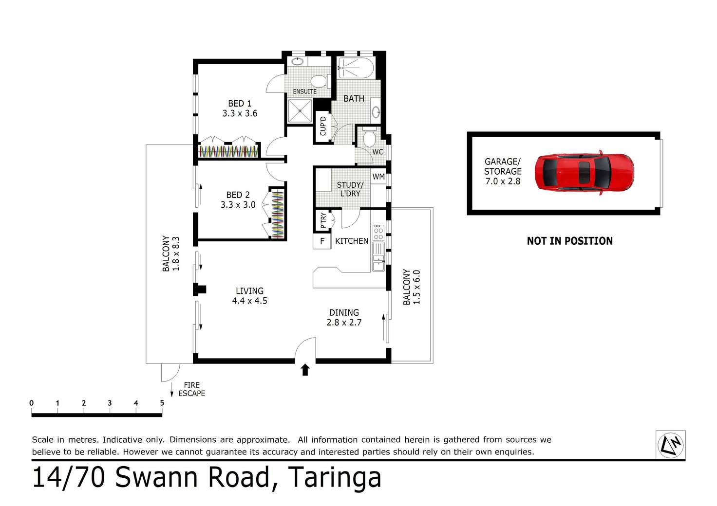 Floorplan of Homely apartment listing, 14/70 Swann Road, Taringa QLD 4068