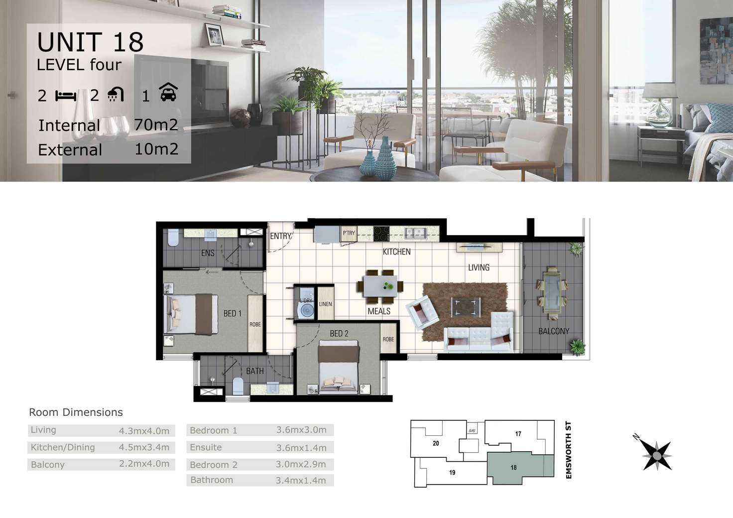 Floorplan of Homely unit listing, 18/51 Emsworth Street, Wynnum QLD 4178