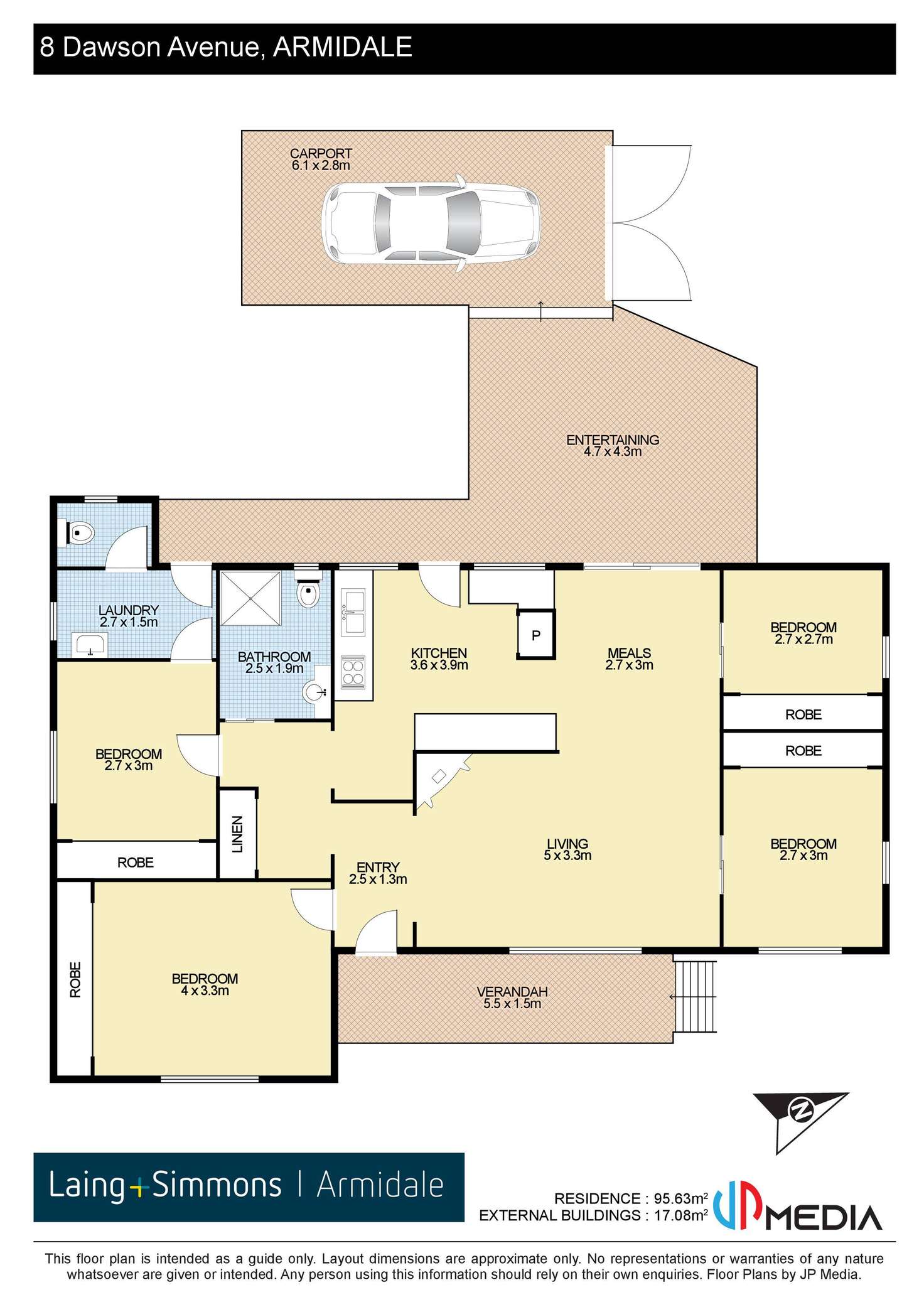 Floorplan of Homely house listing, 8 Dawson Avenue, Armidale NSW 2350