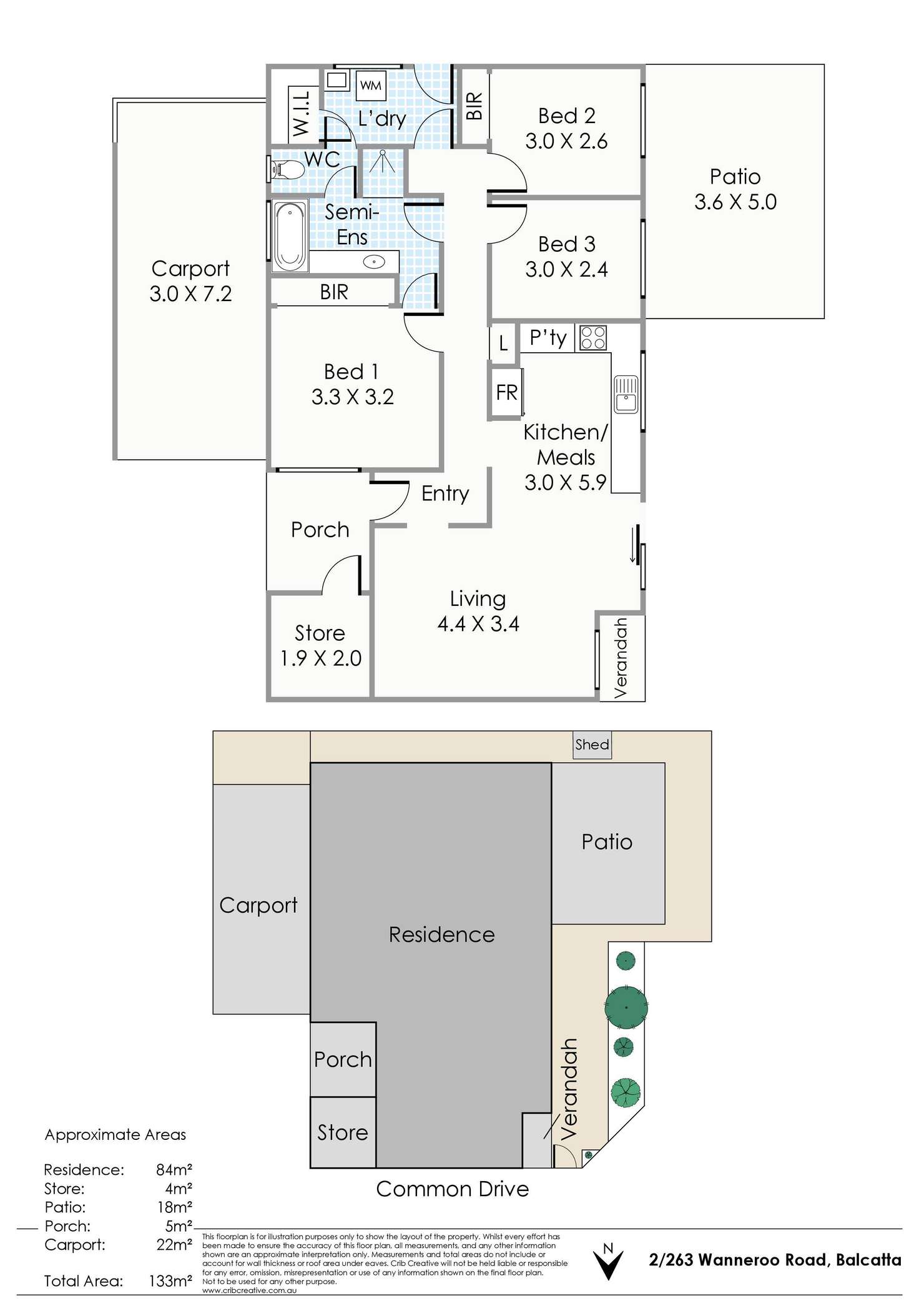 Floorplan of Homely villa listing, 2/263 Wanneroo Road, Balcatta WA 6021