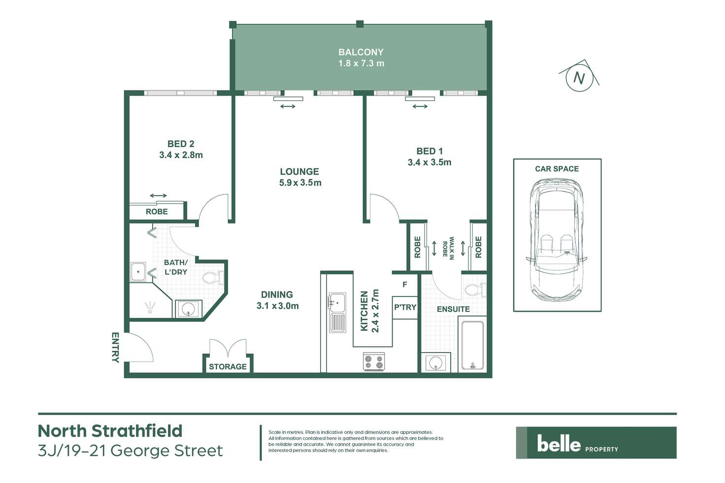 Floorplan of Homely apartment listing, 3J/19-21 George Street, North Strathfield NSW 2137