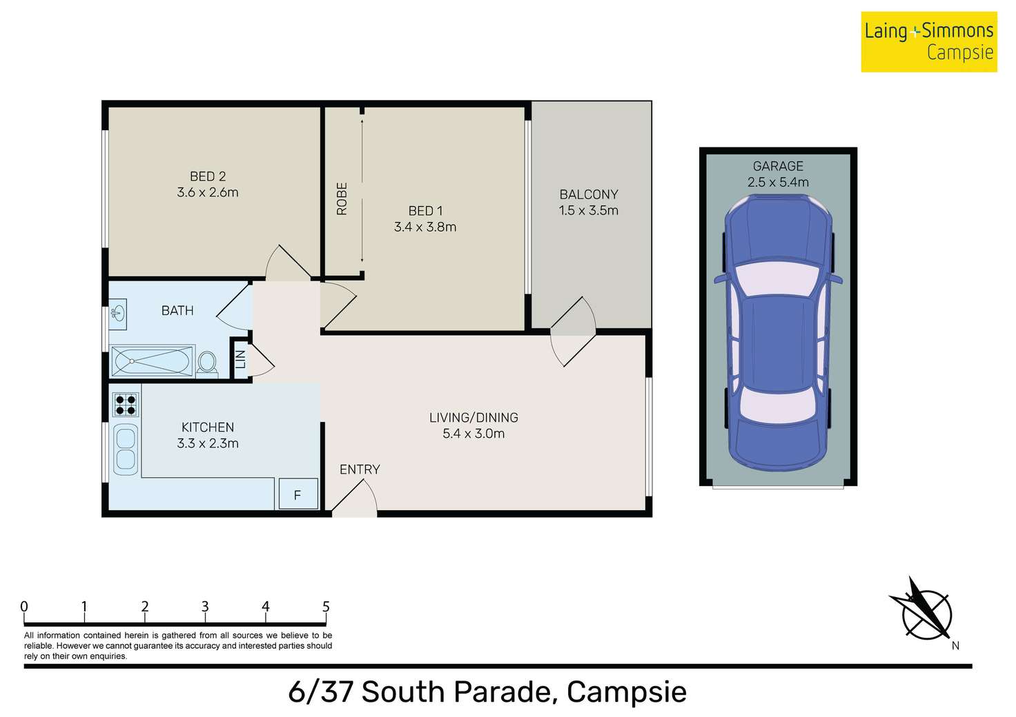 Floorplan of Homely apartment listing, 6/37 South Parade, Campsie NSW 2194