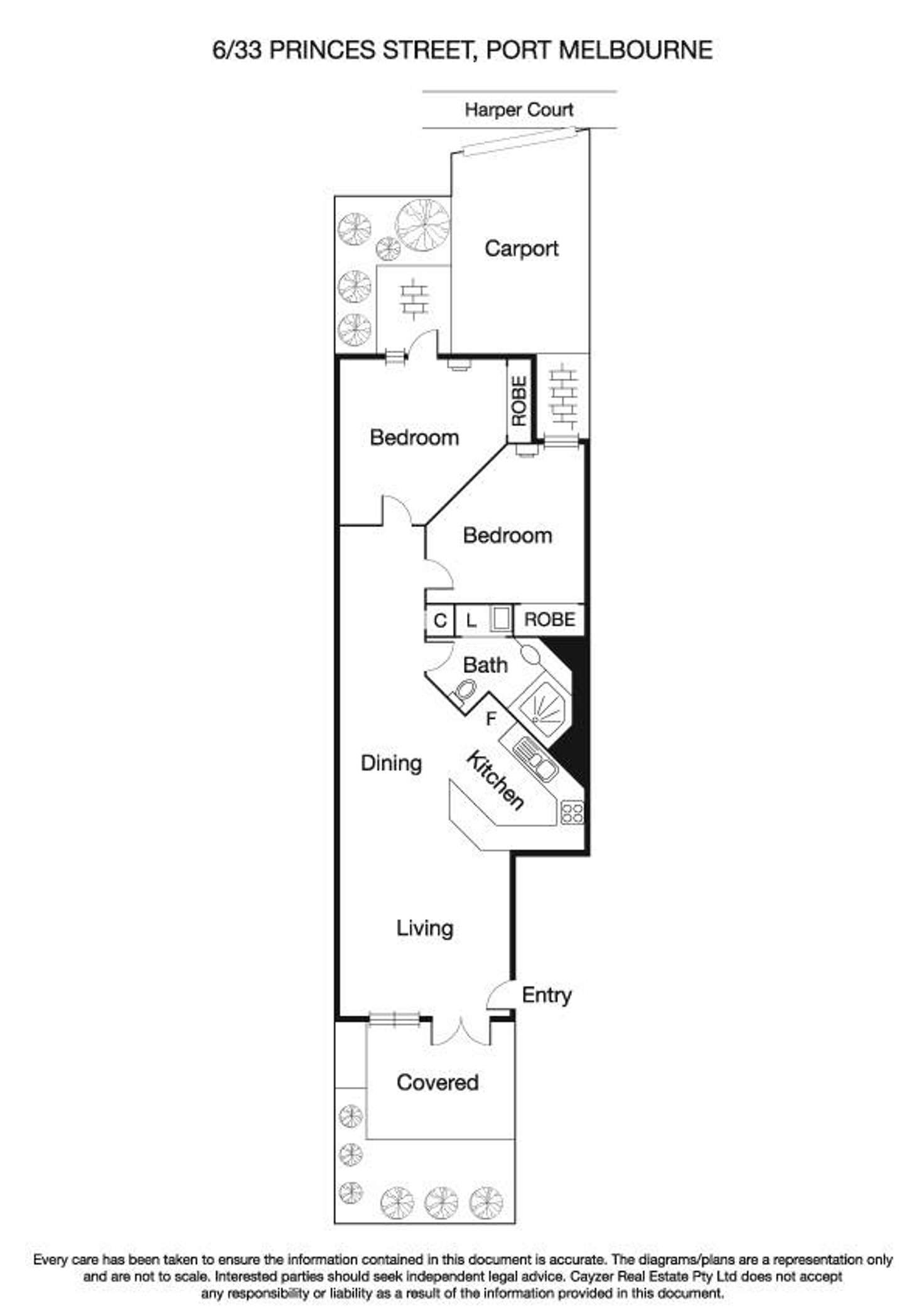Floorplan of Homely apartment listing, 6/33 Princes Street, Port Melbourne VIC 3207