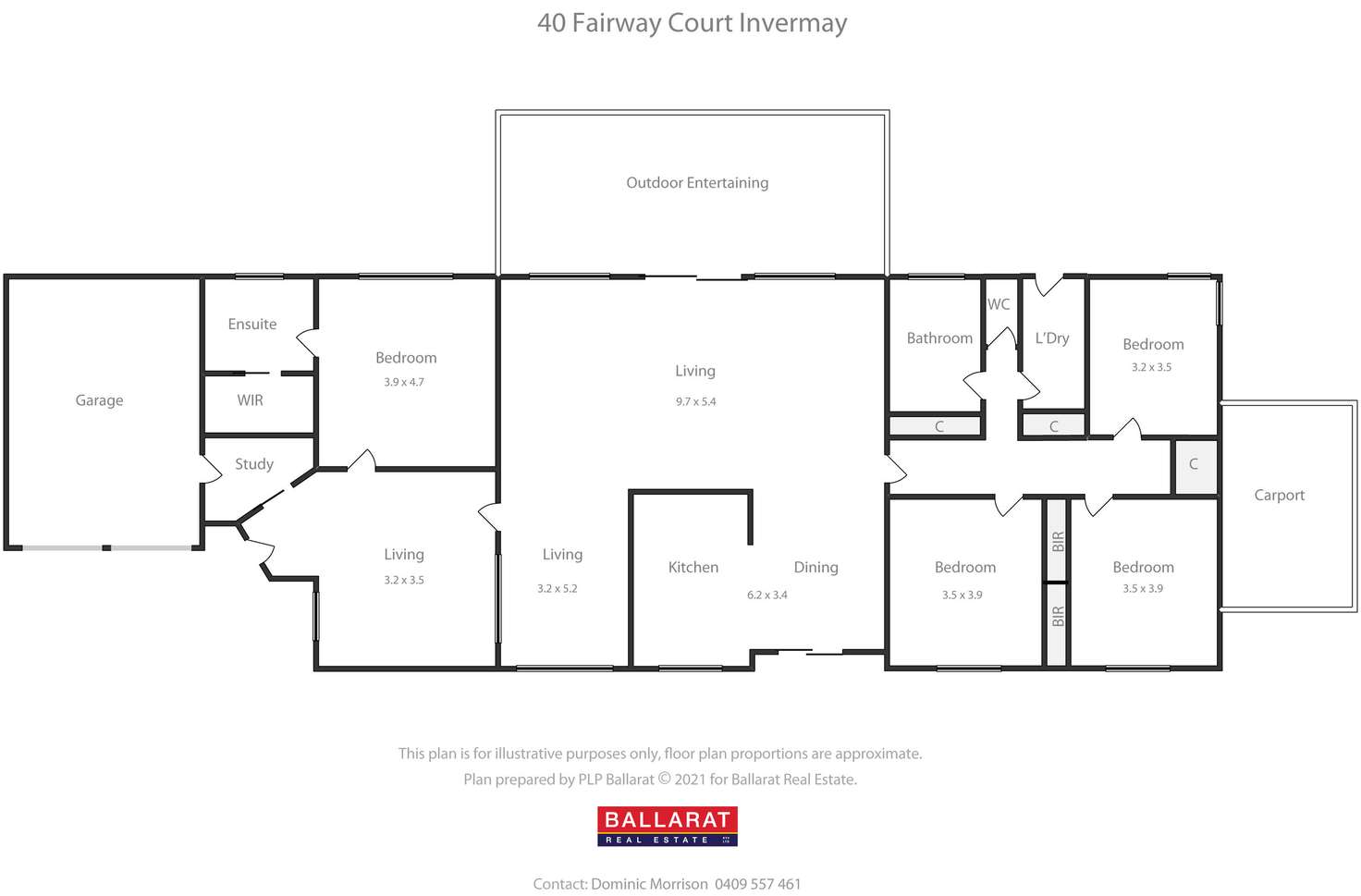 Floorplan of Homely house listing, 40 Fairway Court, Invermay Park VIC 3350