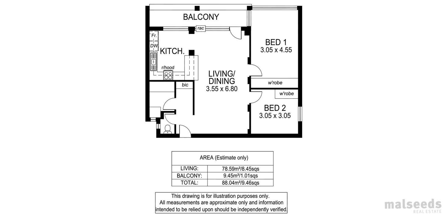 Floorplan of Homely unit listing, 36/197-201 Anzac Highway, Plympton SA 5038