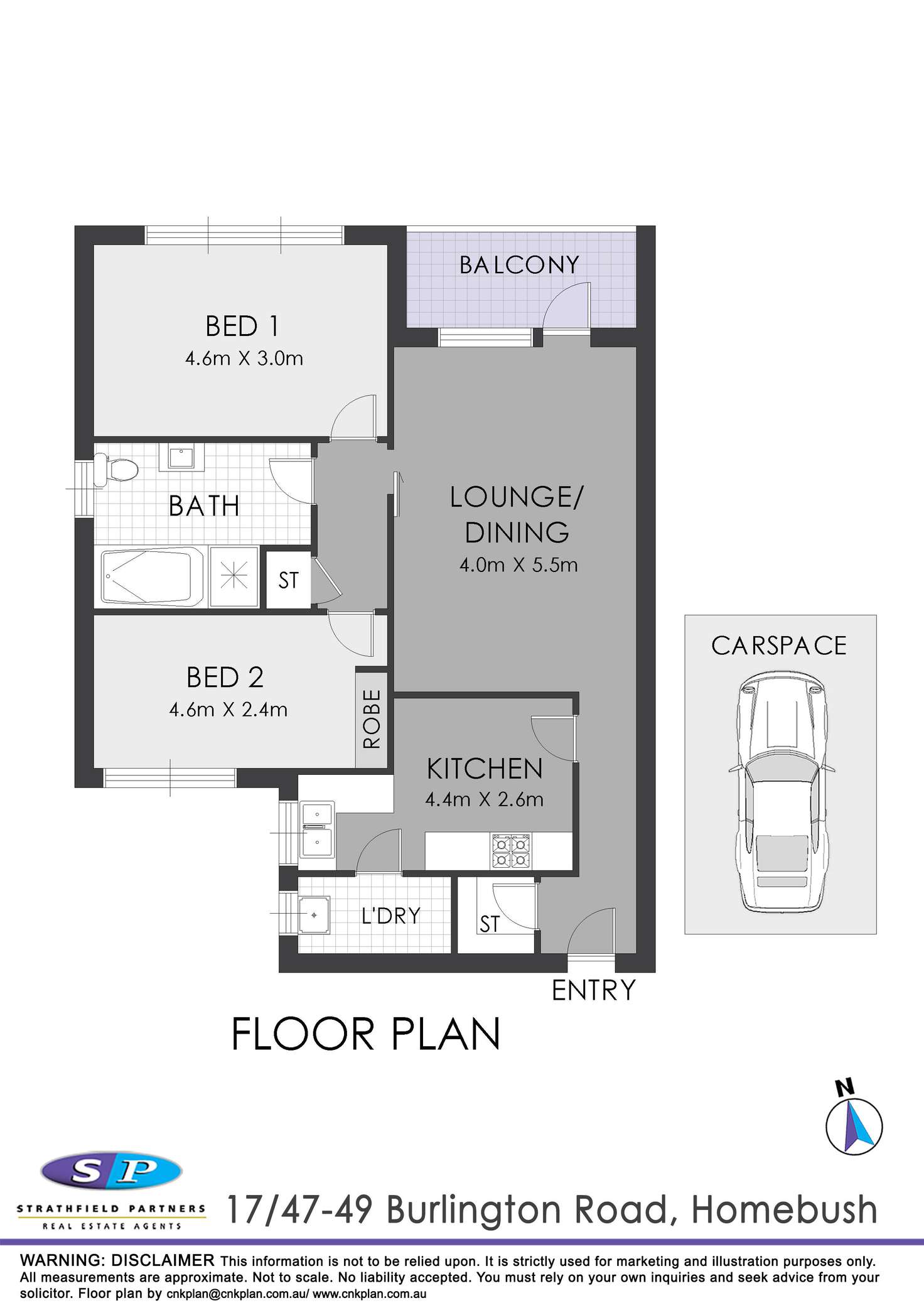 Floorplan of Homely apartment listing, 17/47-49 Burlington Road, Homebush NSW 2140