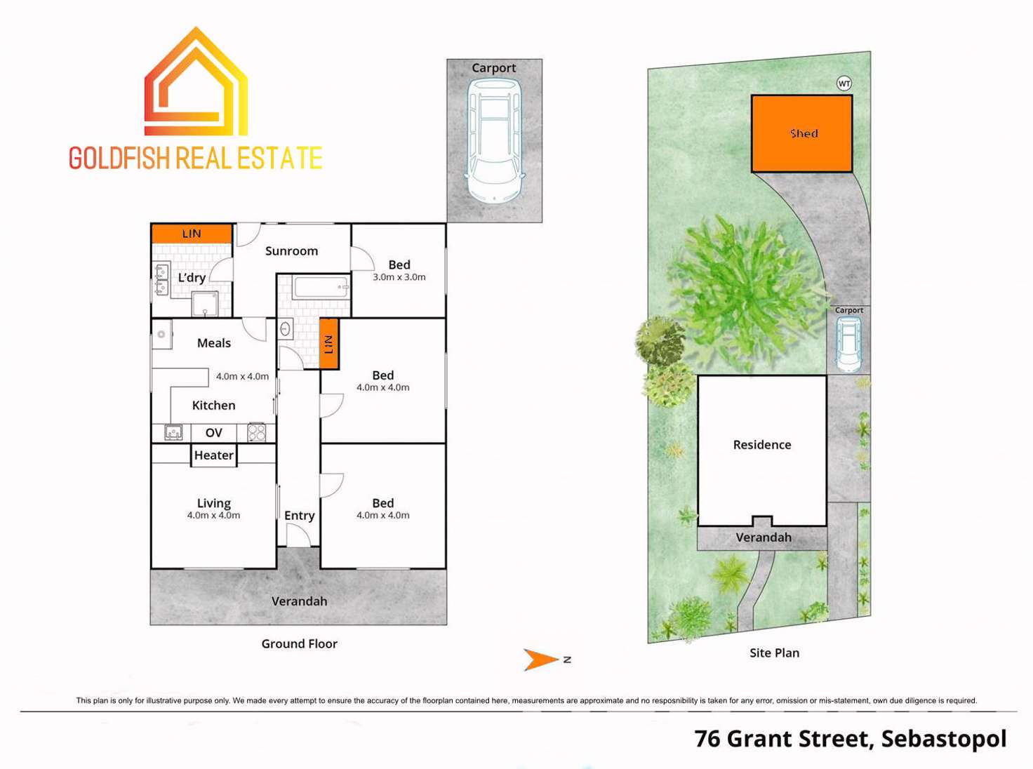 Floorplan of Homely house listing, 76 Grant Street, Sebastopol VIC 3356