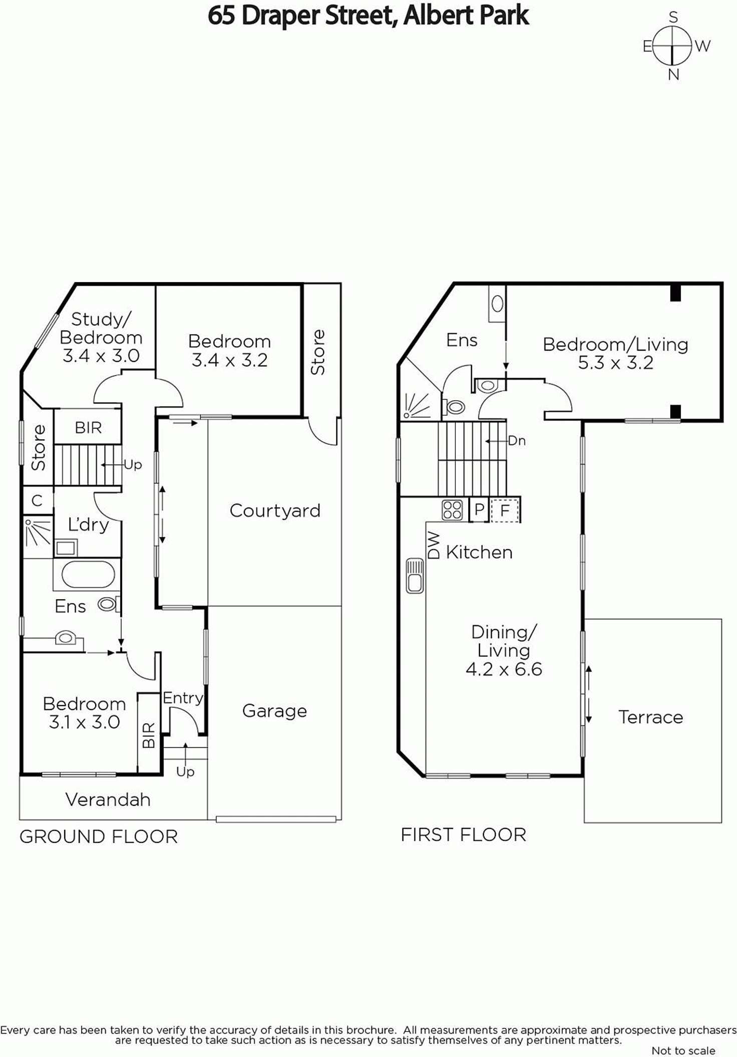 Floorplan of Homely house listing, 65 Draper Street, Albert Park VIC 3206