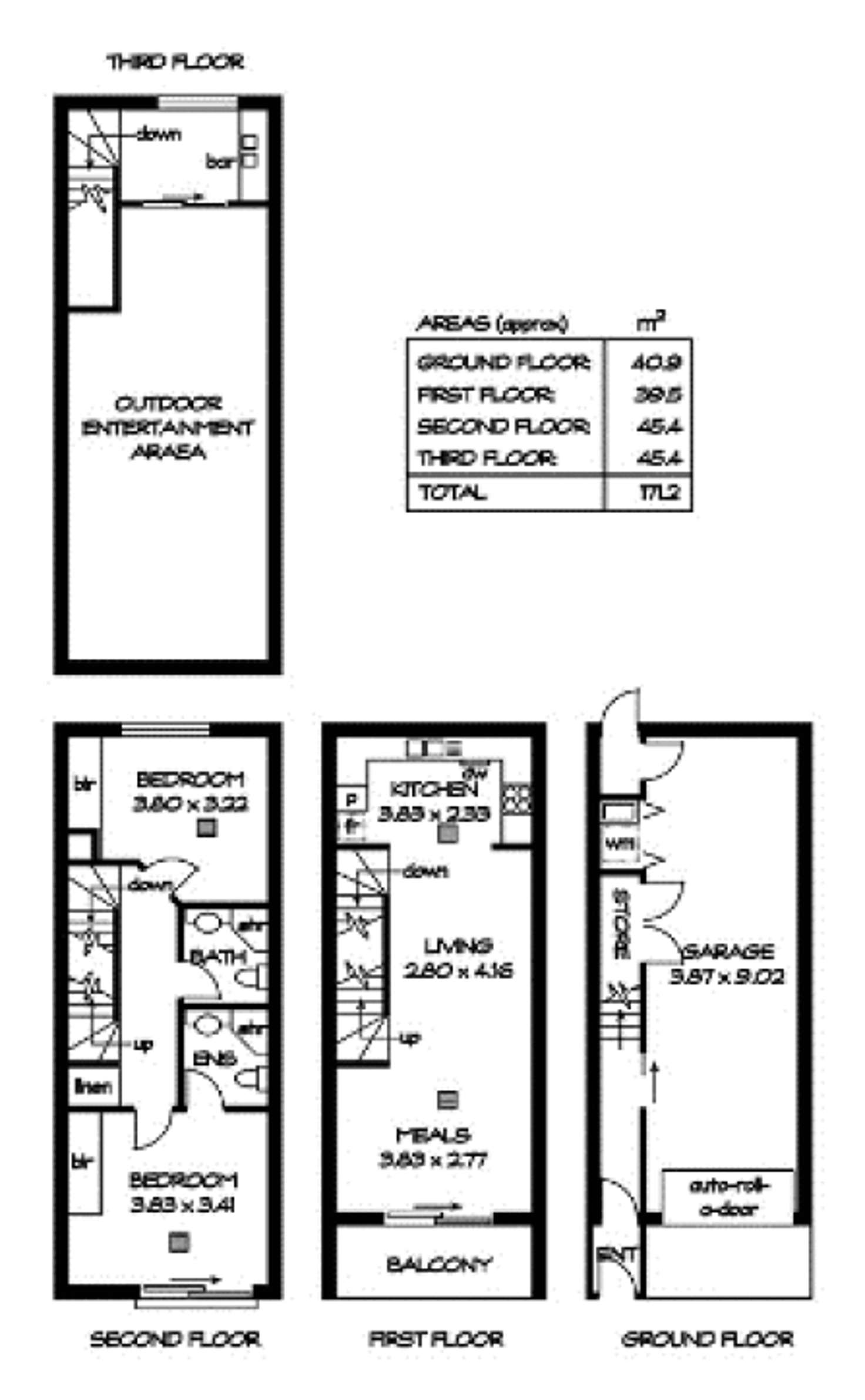 Floorplan of Homely townhouse listing, 20/131 Gray Street, Adelaide SA 5000