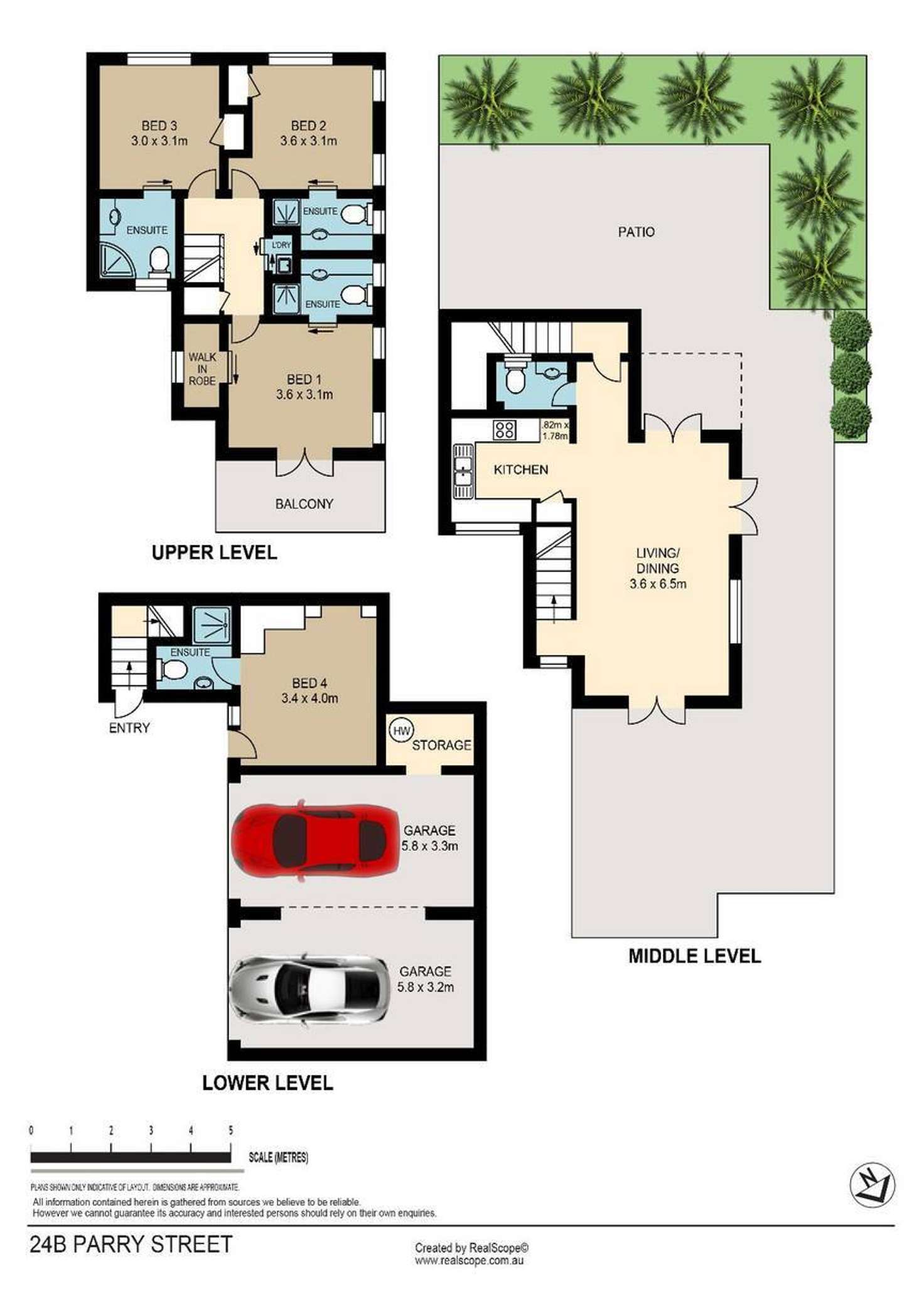 Floorplan of Homely townhouse listing, 24b Parry Street, Bulimba QLD 4171