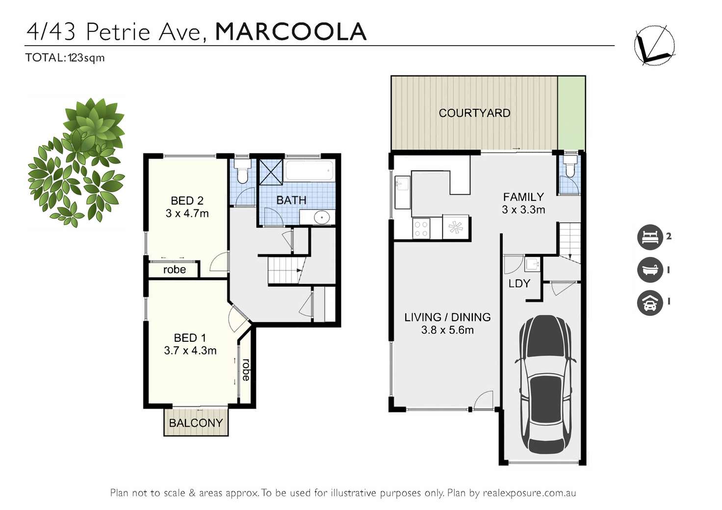 Floorplan of Homely unit listing, 2/43 Petrie Avenue, Marcoola QLD 4564