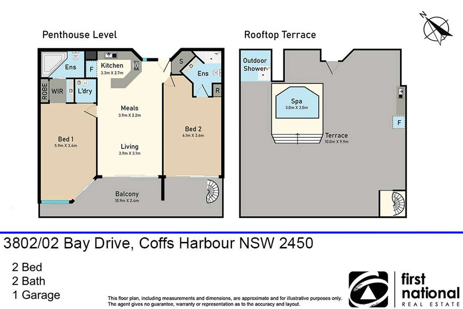 Floorplan of Homely apartment listing, 3802/2 Bay Drive, Coffs Harbour NSW 2450