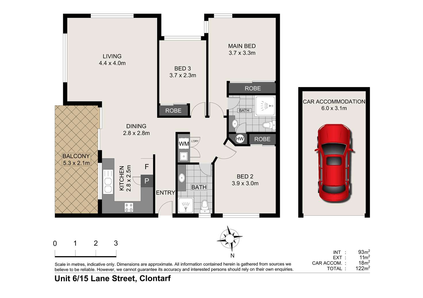 Floorplan of Homely apartment listing, 6/15 Lane Street, Clontarf QLD 4019