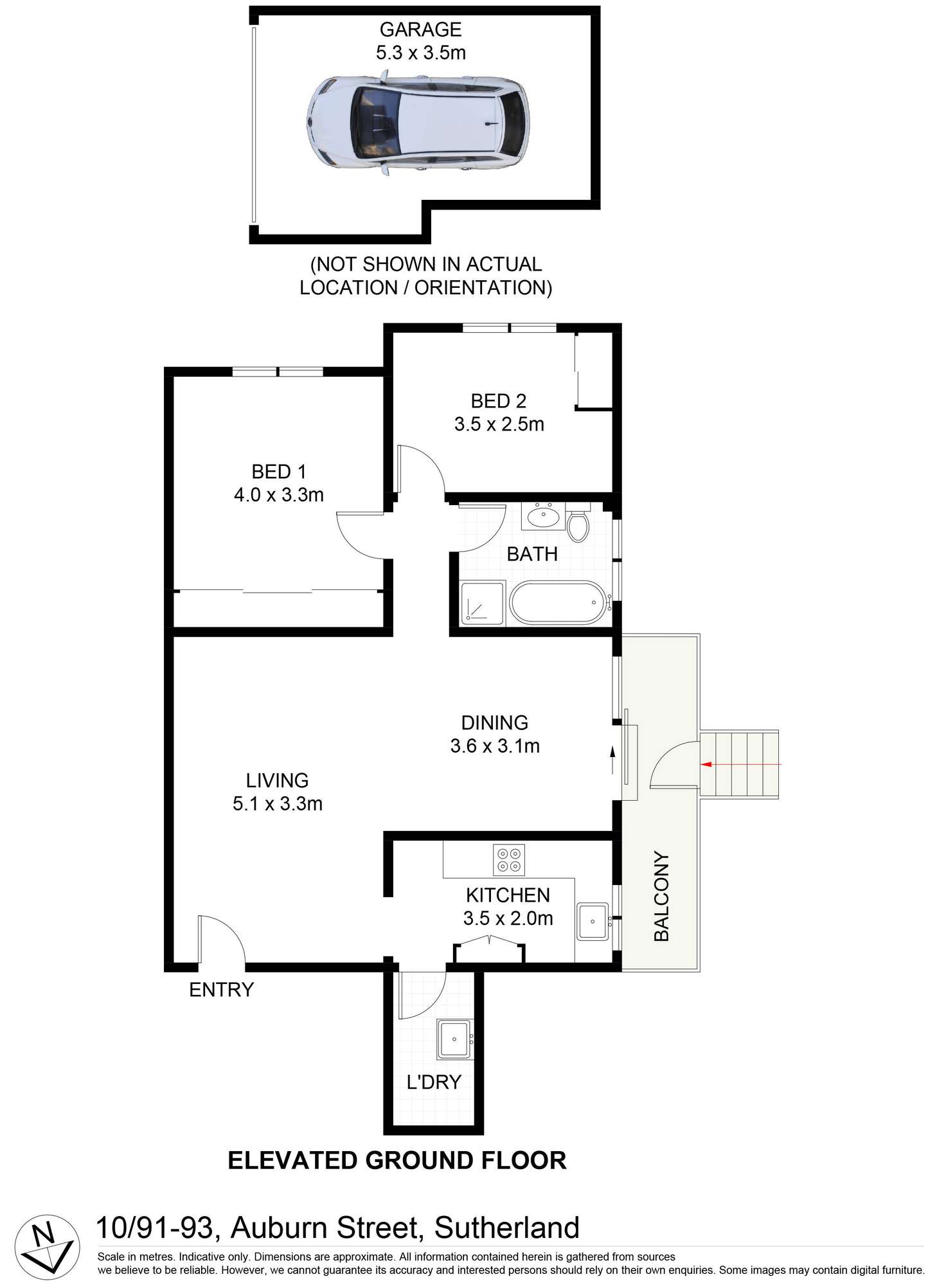 Floorplan of Homely unit listing, 10/91-93 Auburn Street, Sutherland NSW 2232