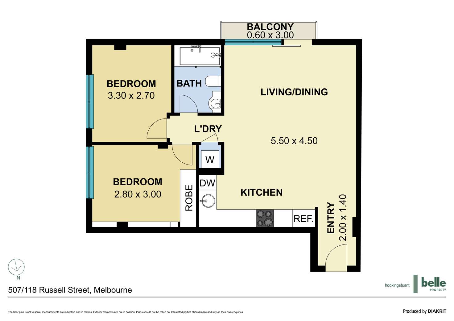 Floorplan of Homely apartment listing, 507/118 Russell Street, Melbourne VIC 3000