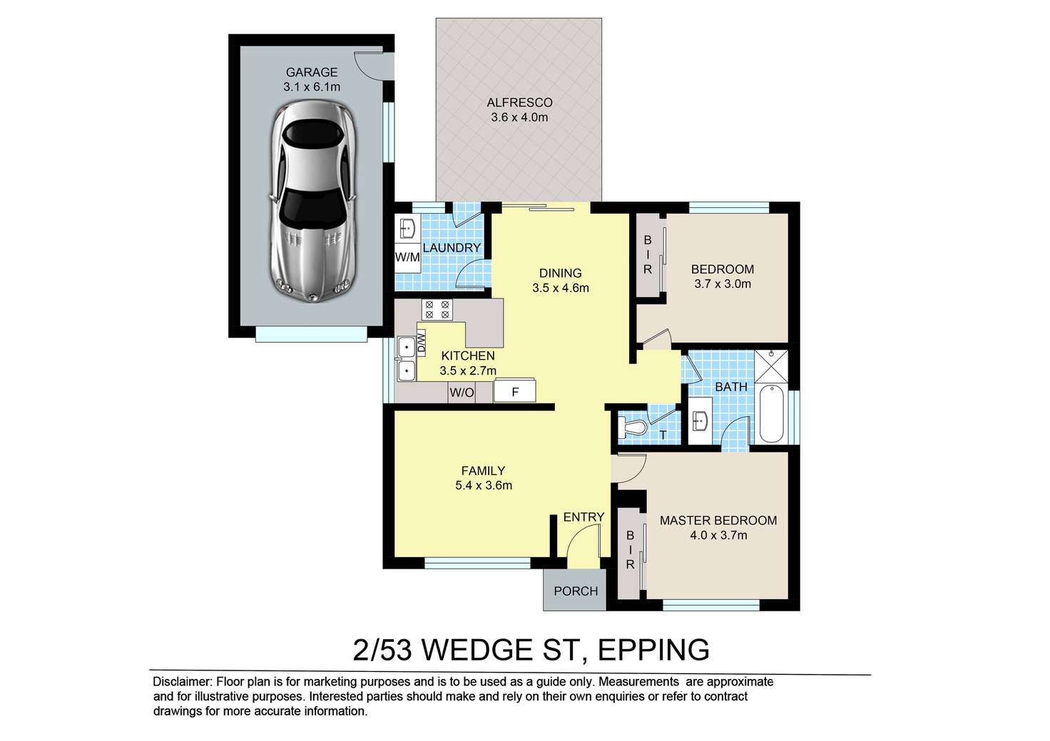 Floorplan of Homely unit listing, 2/53 Wedge Street, Epping VIC 3076