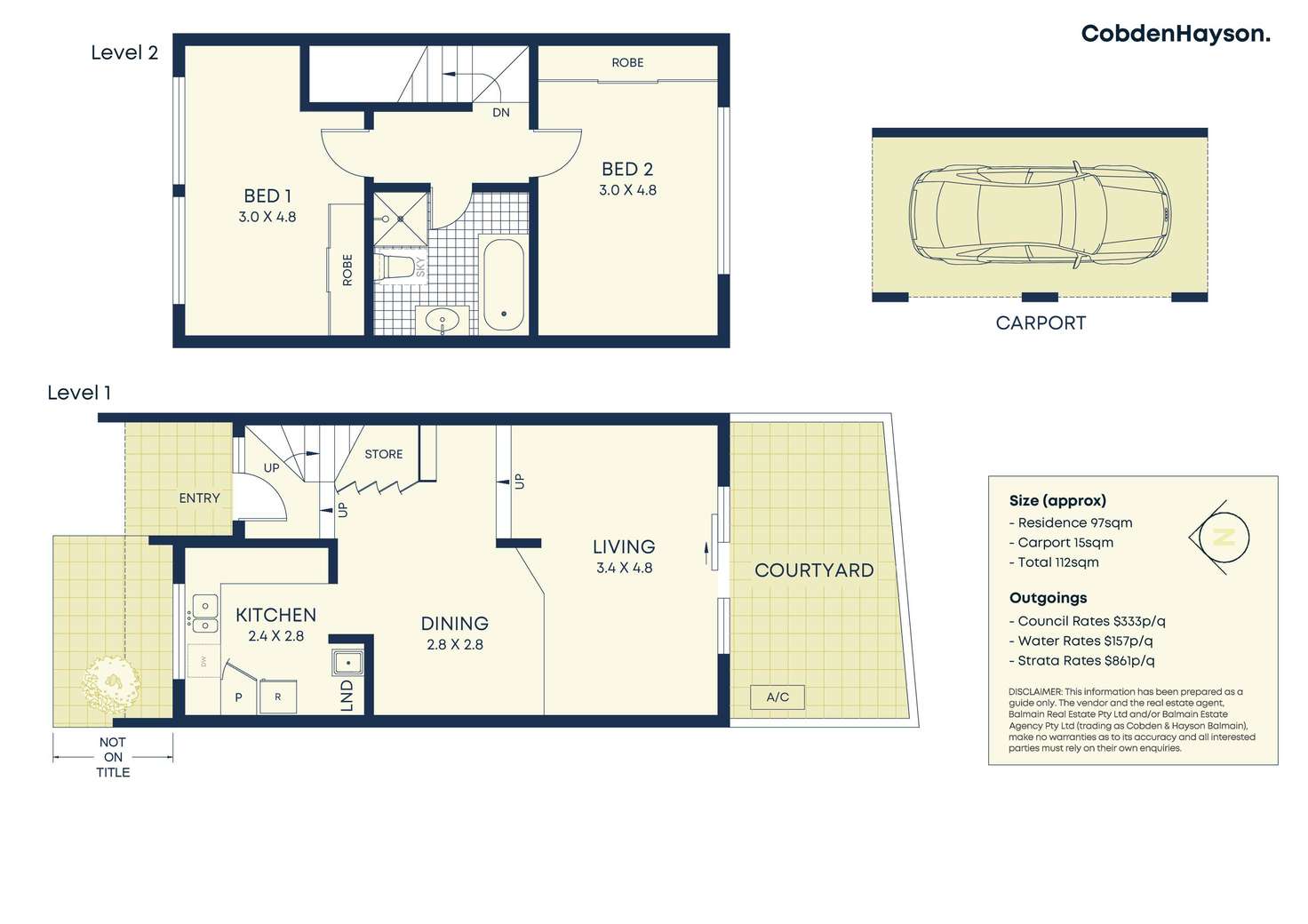 Floorplan of Homely townhouse listing, 4/33 Alfred Street, Rozelle NSW 2039