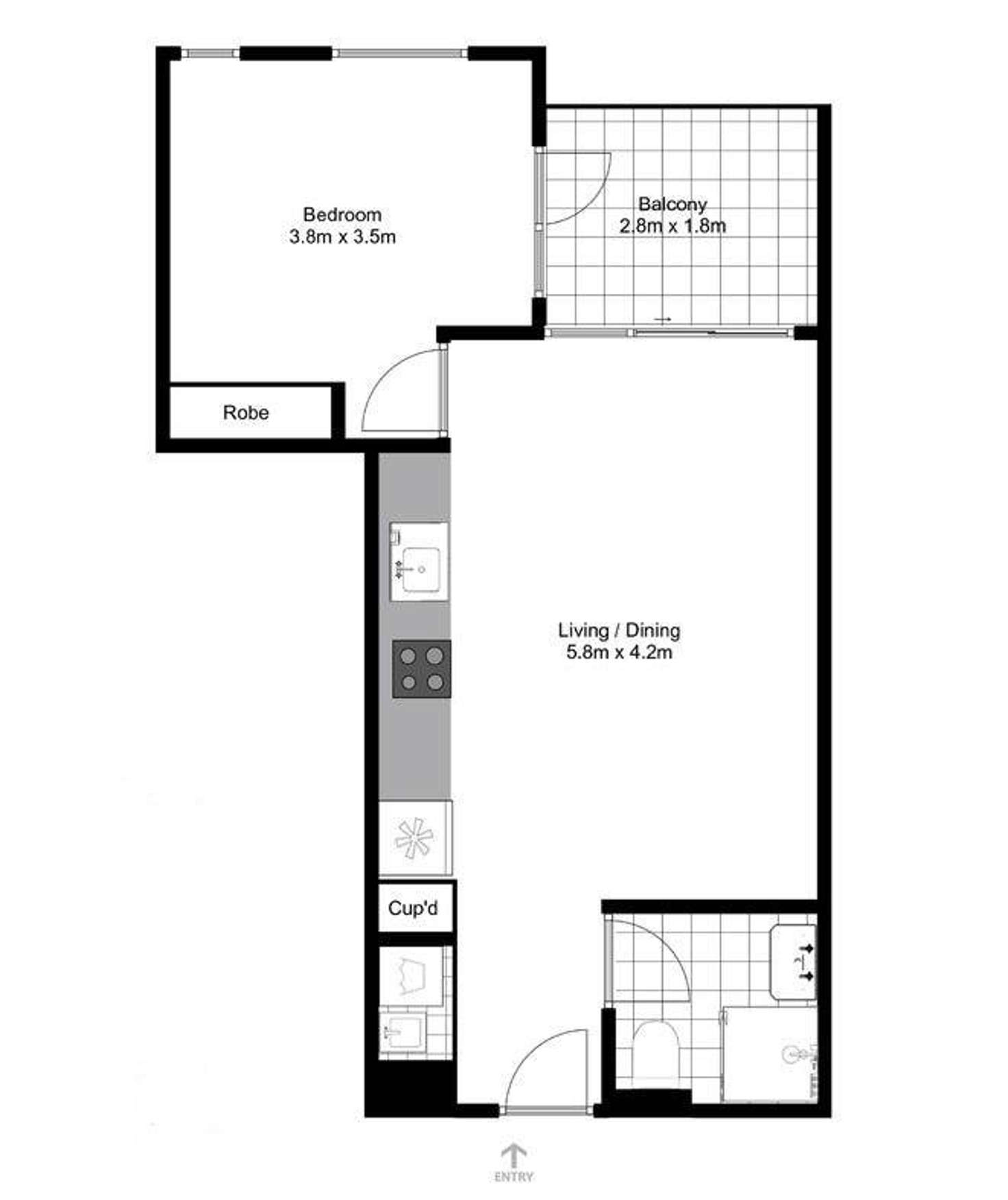 Floorplan of Homely apartment listing, 7501/2 Cullen Close, Forest Lodge NSW 2037