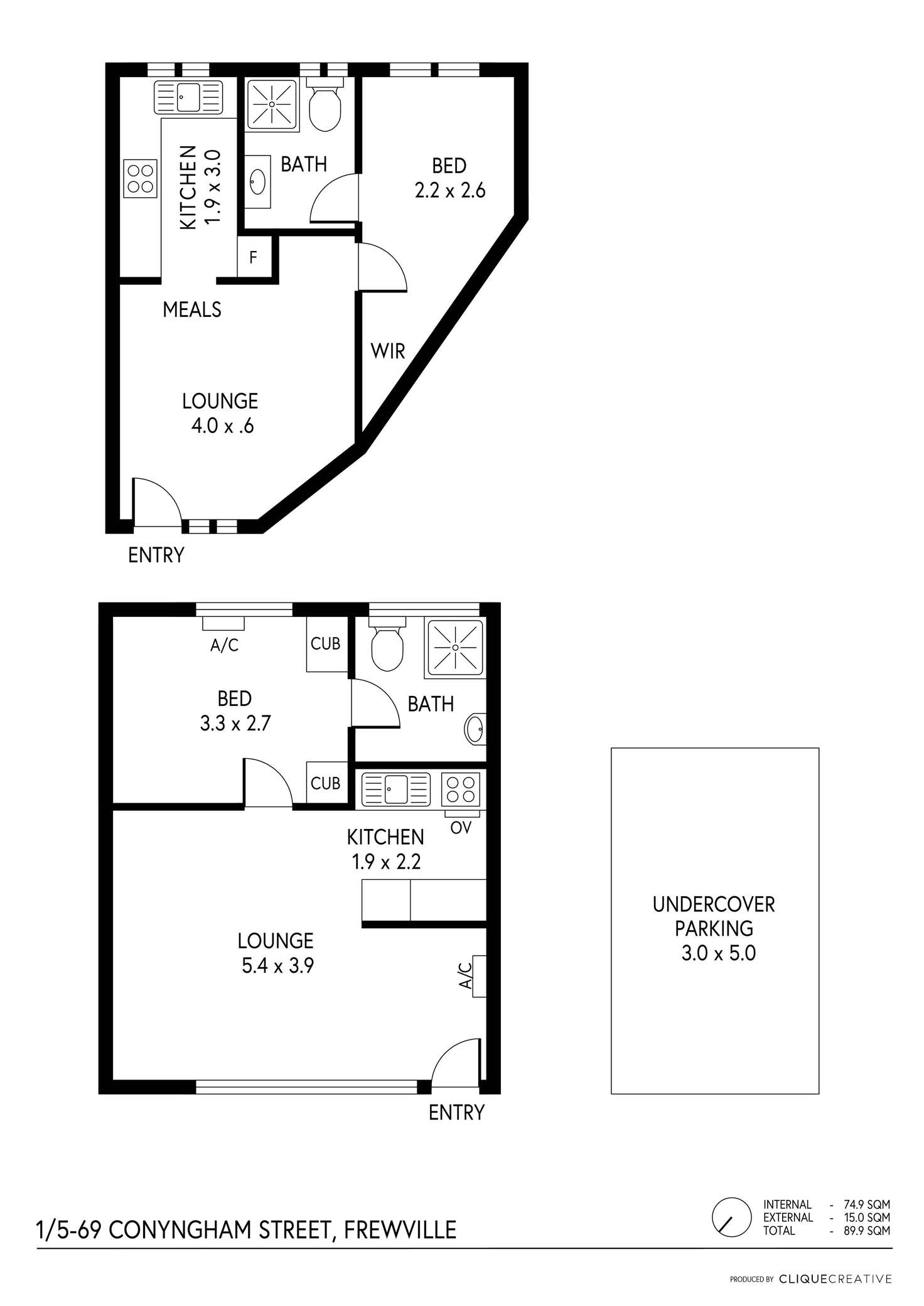 Floorplan of Homely blockOfUnits listing, 1-5/69 Conyngham Street, Frewville SA 5063