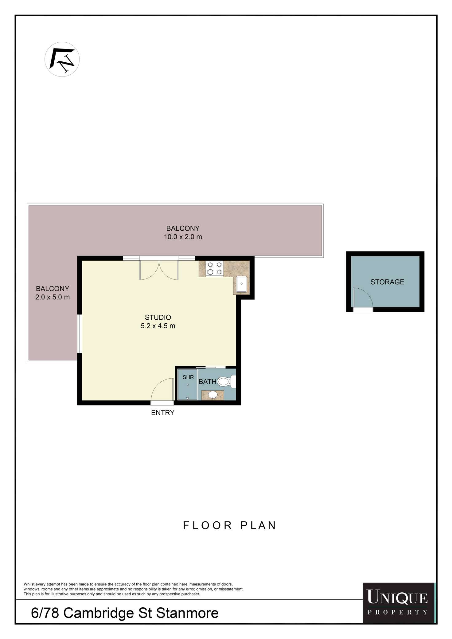 Floorplan of Homely apartment listing, 6/78 Cambridge Street, Stanmore NSW 2048