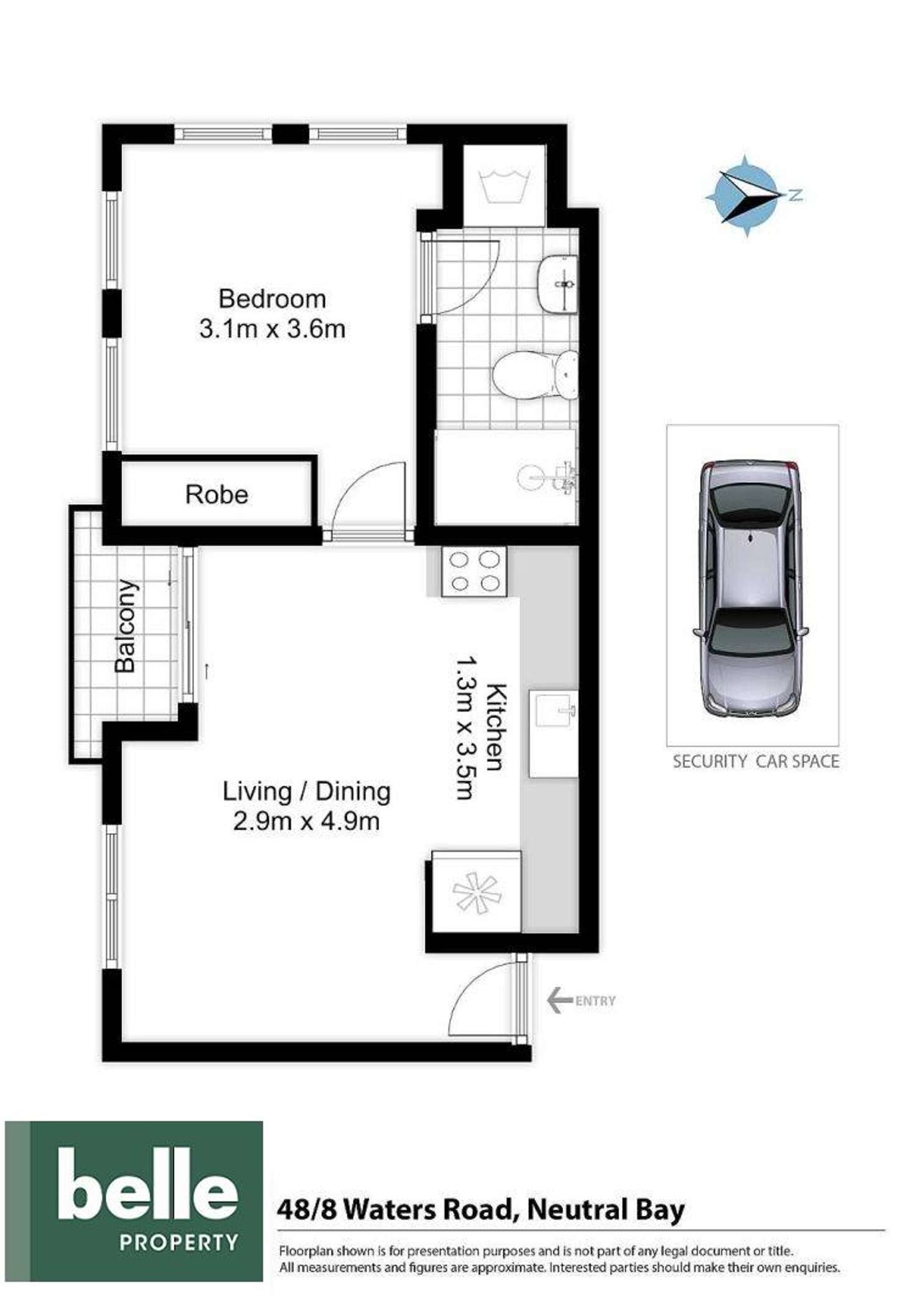 Floorplan of Homely apartment listing, 48/4-8 Waters Road, Neutral Bay NSW 2089