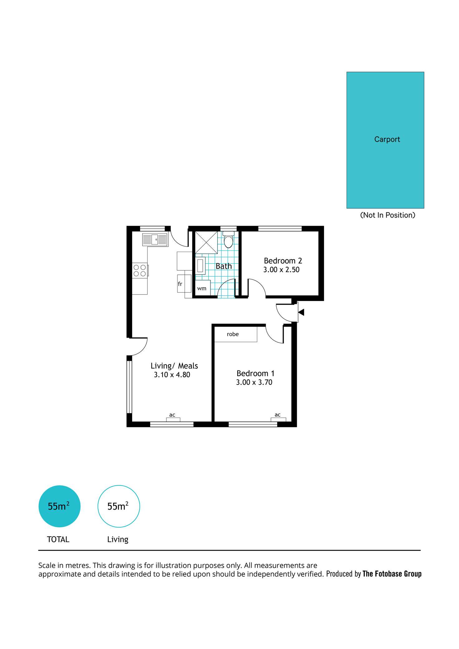 Floorplan of Homely unit listing, 1/2 Winston Avenue, Clarence Gardens SA 5039
