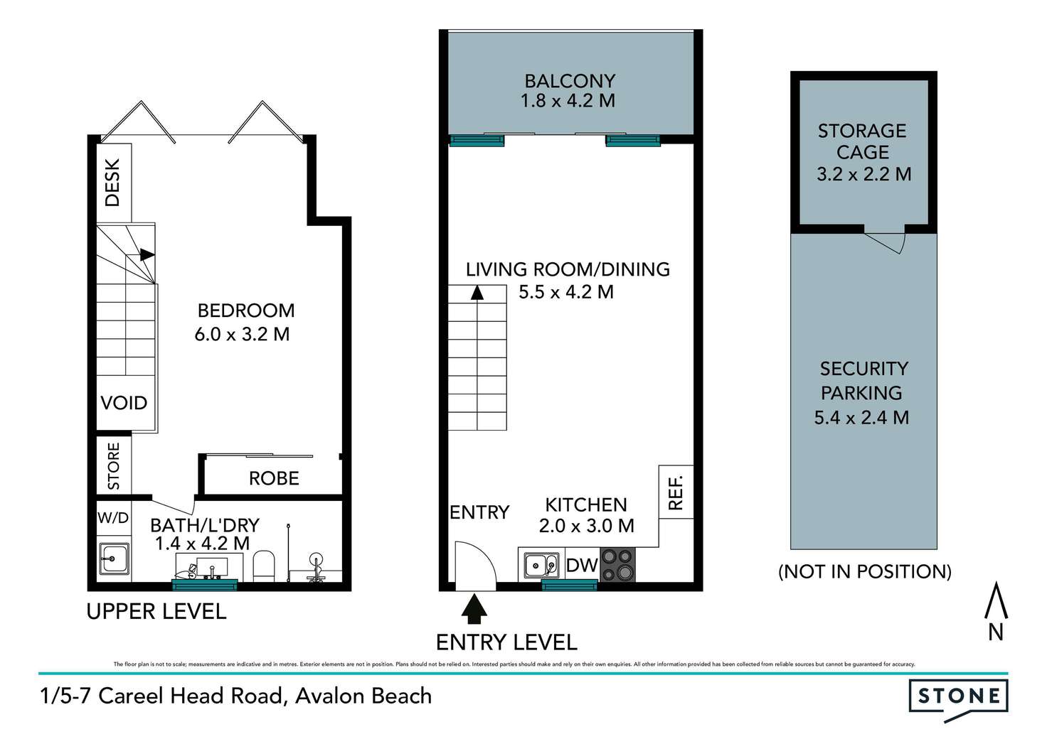 Floorplan of Homely unit listing, 1/5-7 Careel Head Road, Avalon Beach NSW 2107