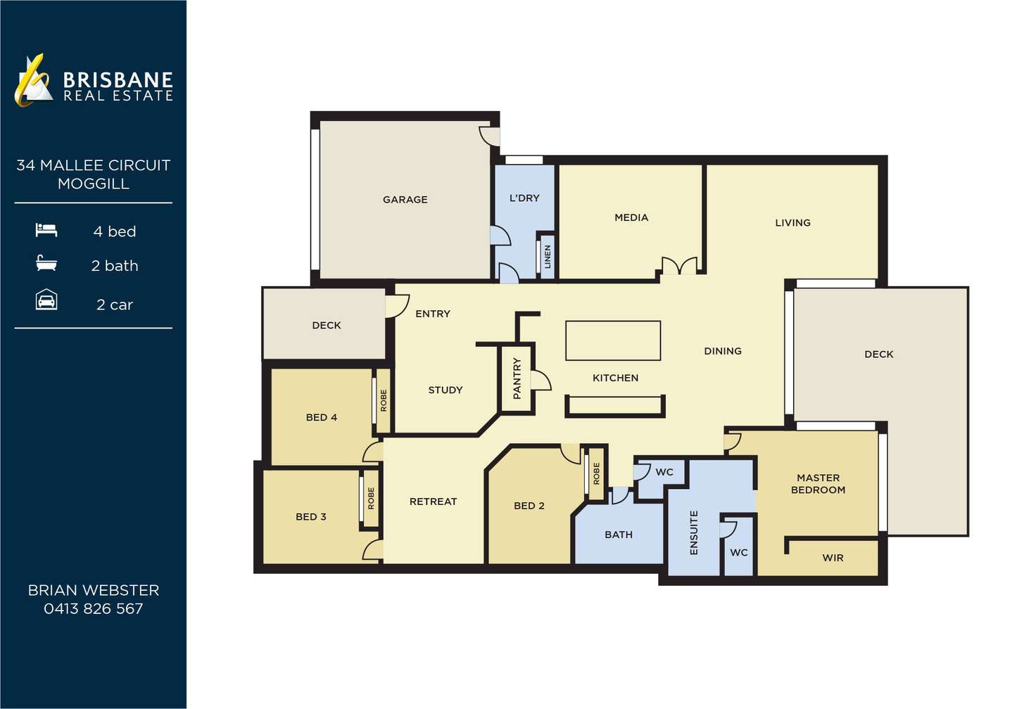 Floorplan of Homely house listing, 34 Mallee Circuit, Moggill QLD 4070