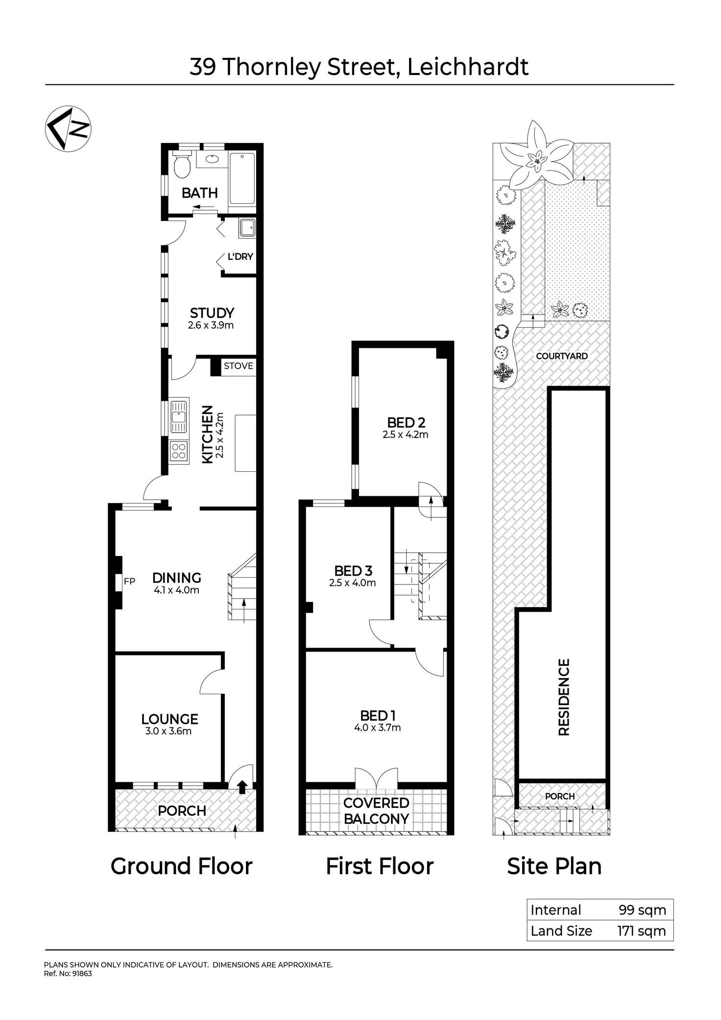 Floorplan of Homely house listing, 39 Thornley Street, Leichhardt NSW 2040