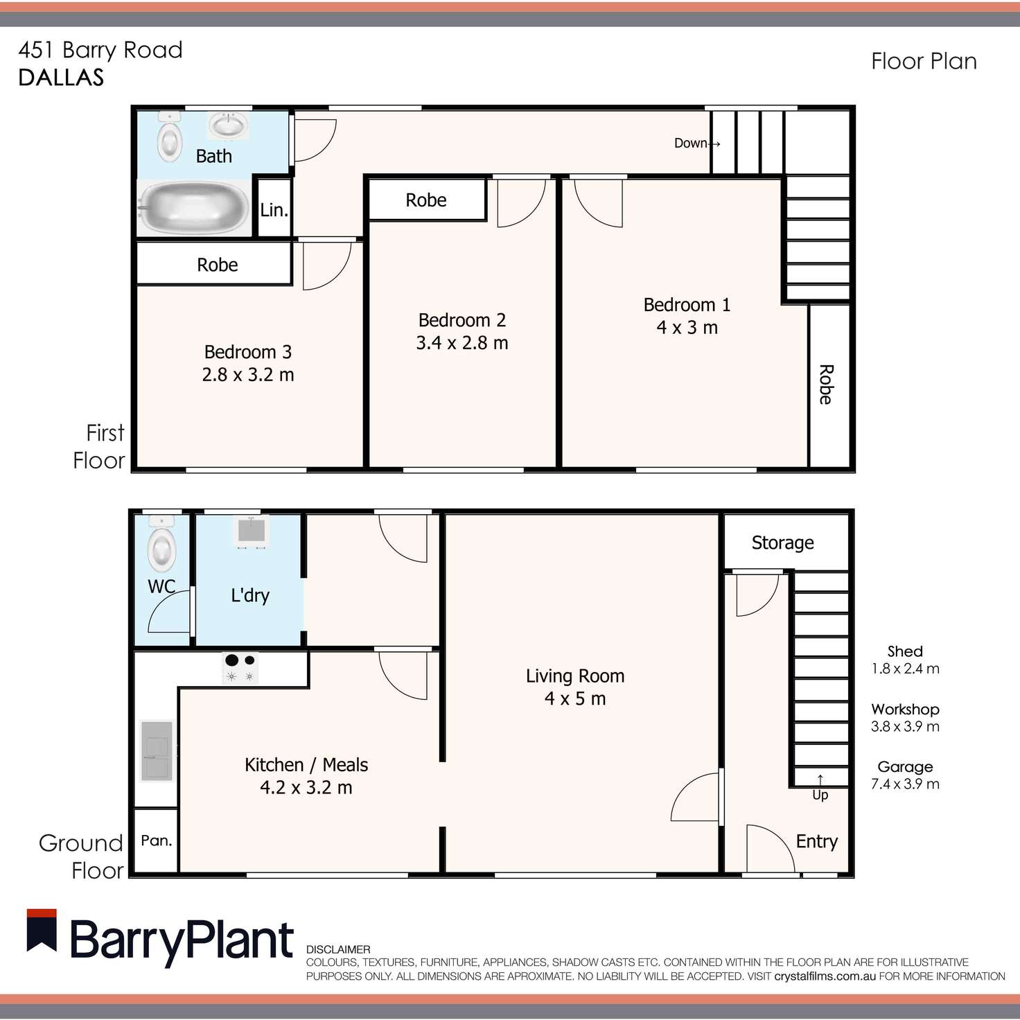 Floorplan of Homely house listing, 451 Barry Road, Dallas VIC 3047