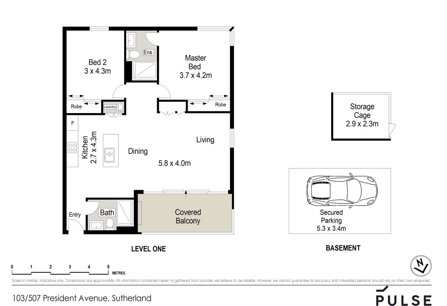 Floorplan of Homely apartment listing, 103/507 President Avenue, Sutherland NSW 2232