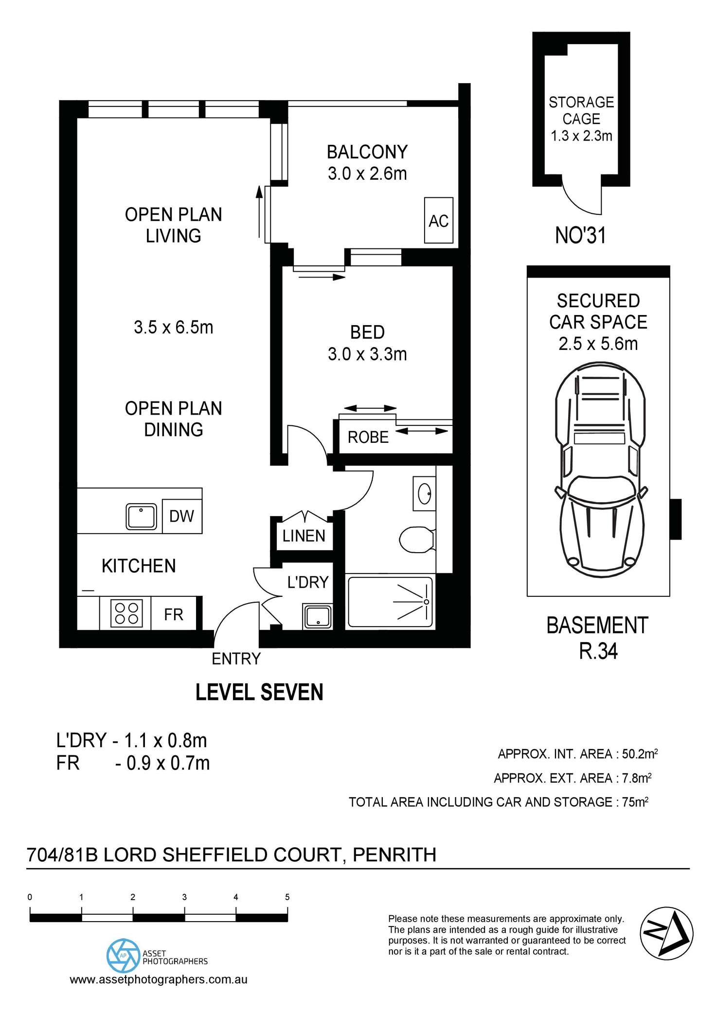Floorplan of Homely apartment listing, 704/81B Lord Sheffield Circuit, Penrith NSW 2750