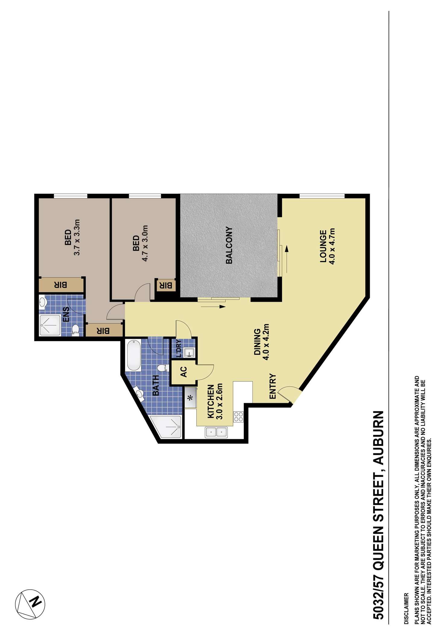 Floorplan of Homely unit listing, 5032/57 Queen Street, Auburn NSW 2144