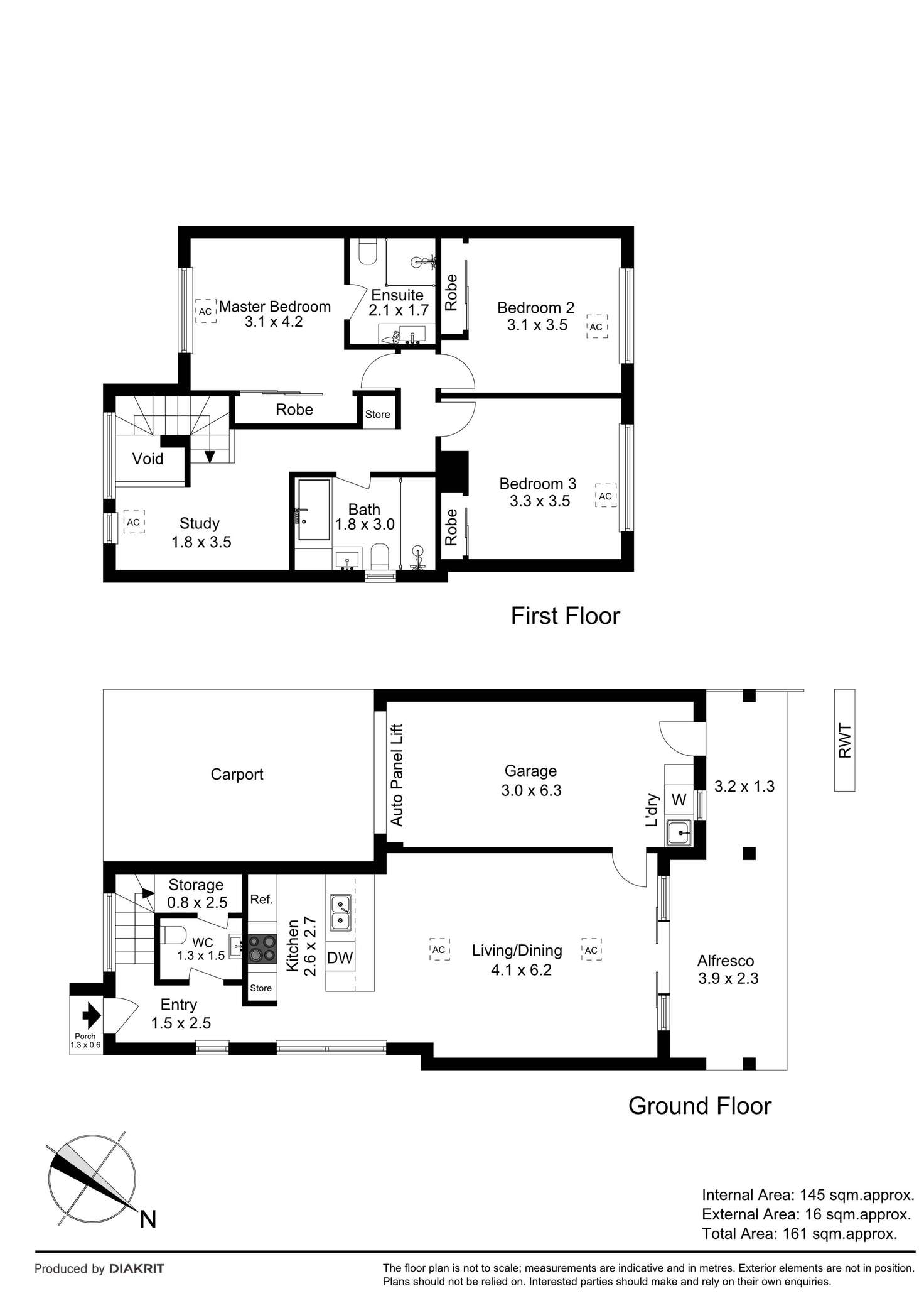 Floorplan of Homely townhouse listing, 3/147 Reid Avenue, Hectorville SA 5073