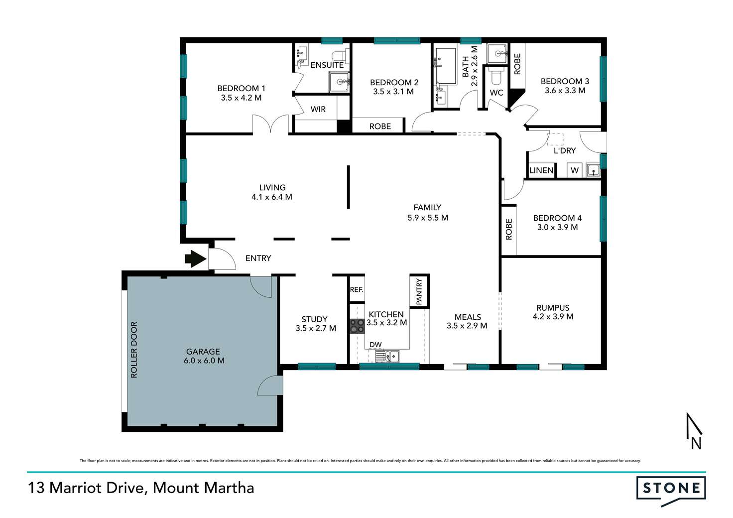 Floorplan of Homely house listing, 13 Marriott Drive, Mount Martha VIC 3934