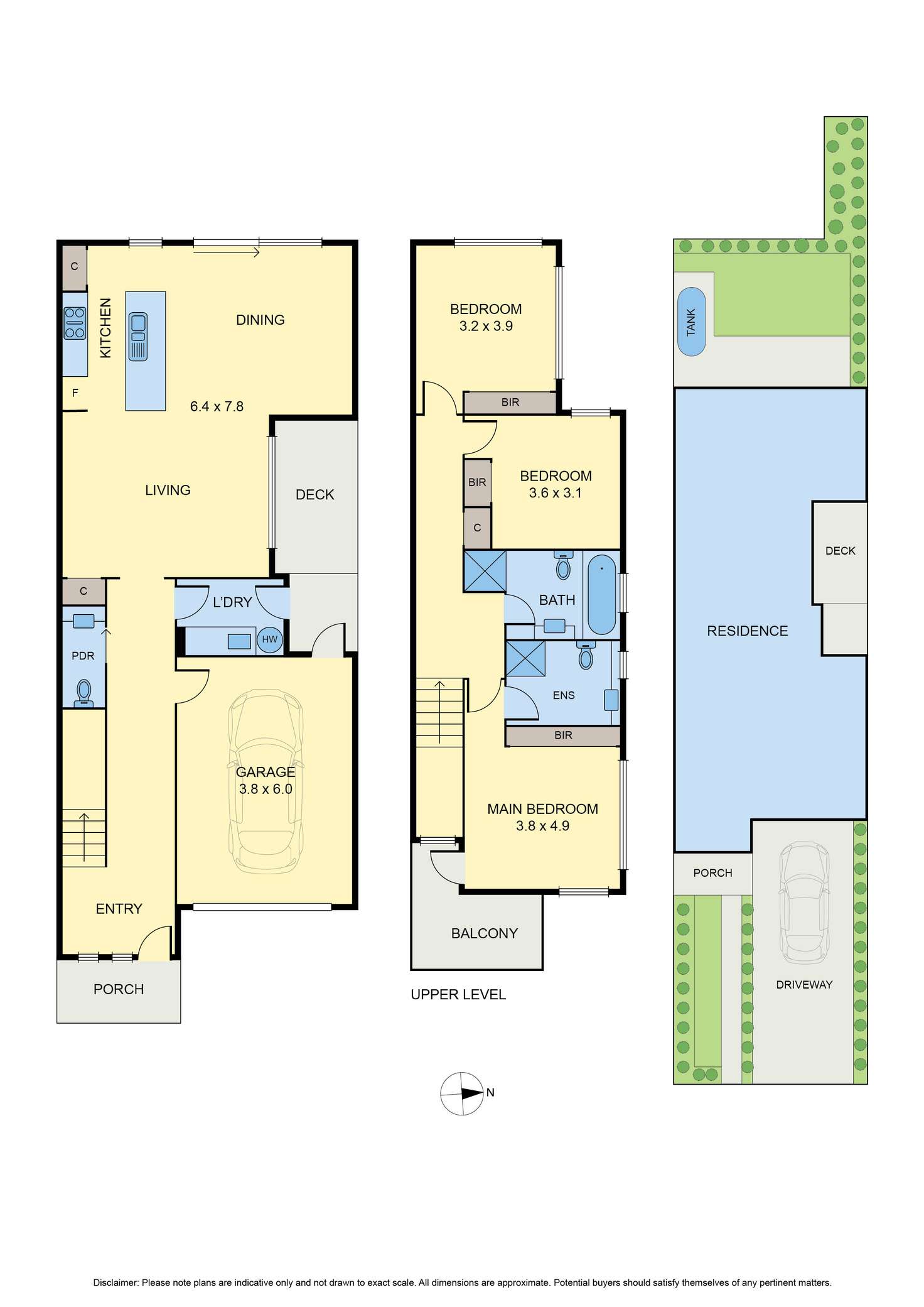 Floorplan of Homely townhouse listing, 15A Danin Street, Pascoe Vale VIC 3044
