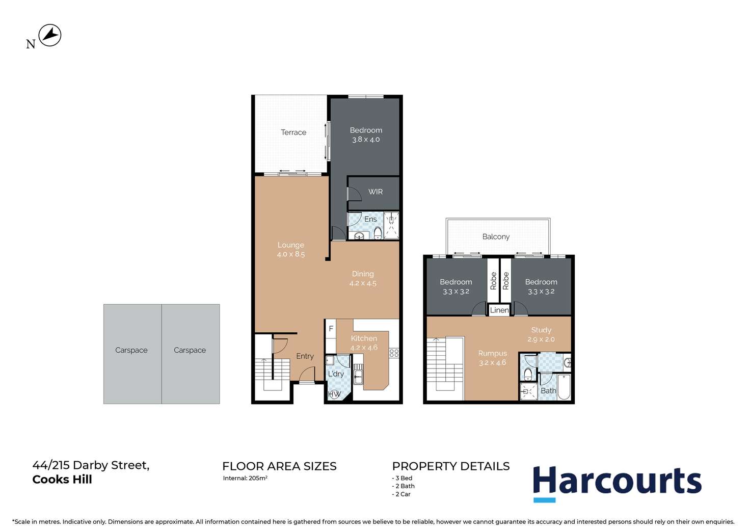 Floorplan of Homely apartment listing, 44/215 Darby Street, Cooks Hill NSW 2300