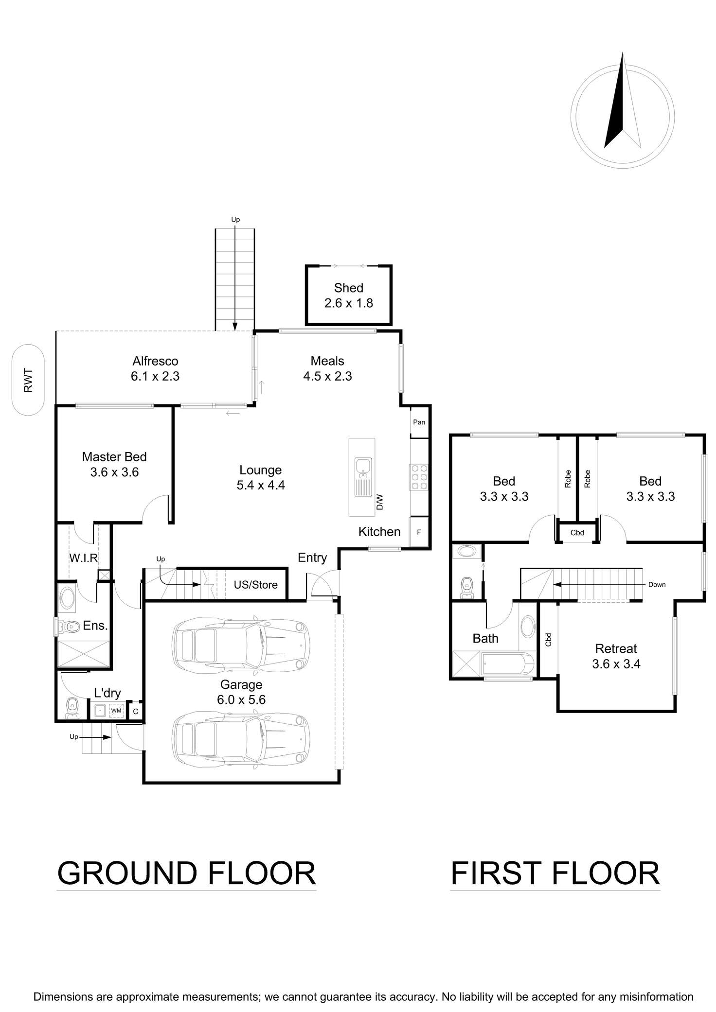 Floorplan of Homely townhouse listing, 2/6 Magnolia Street, Wantirna VIC 3152